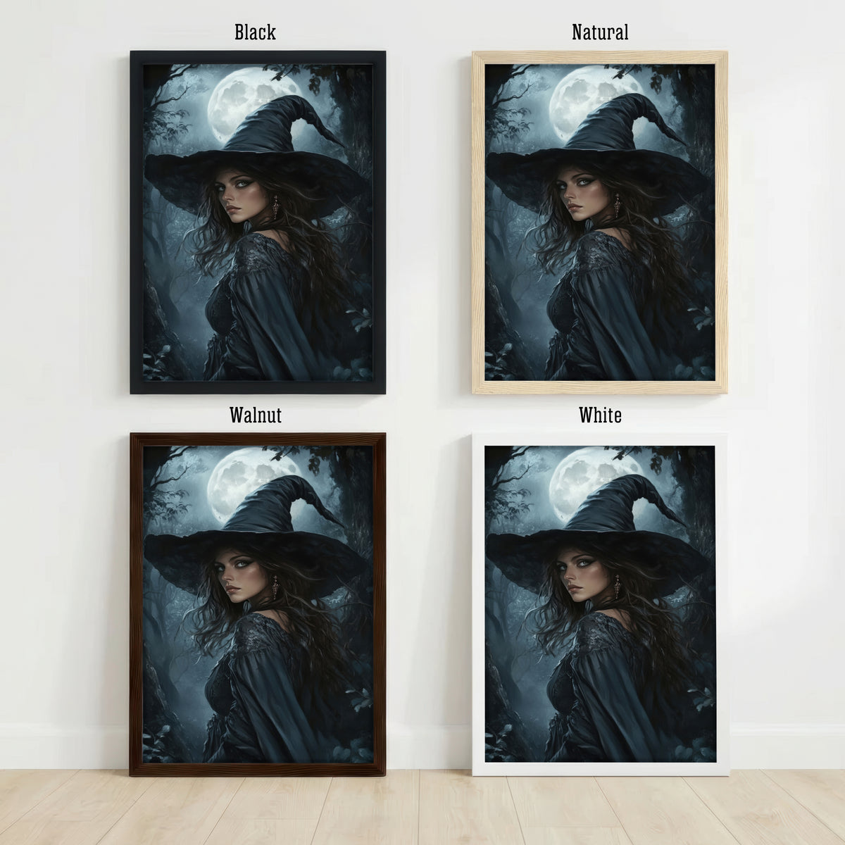 Moonlit Witch Portrait Art Print