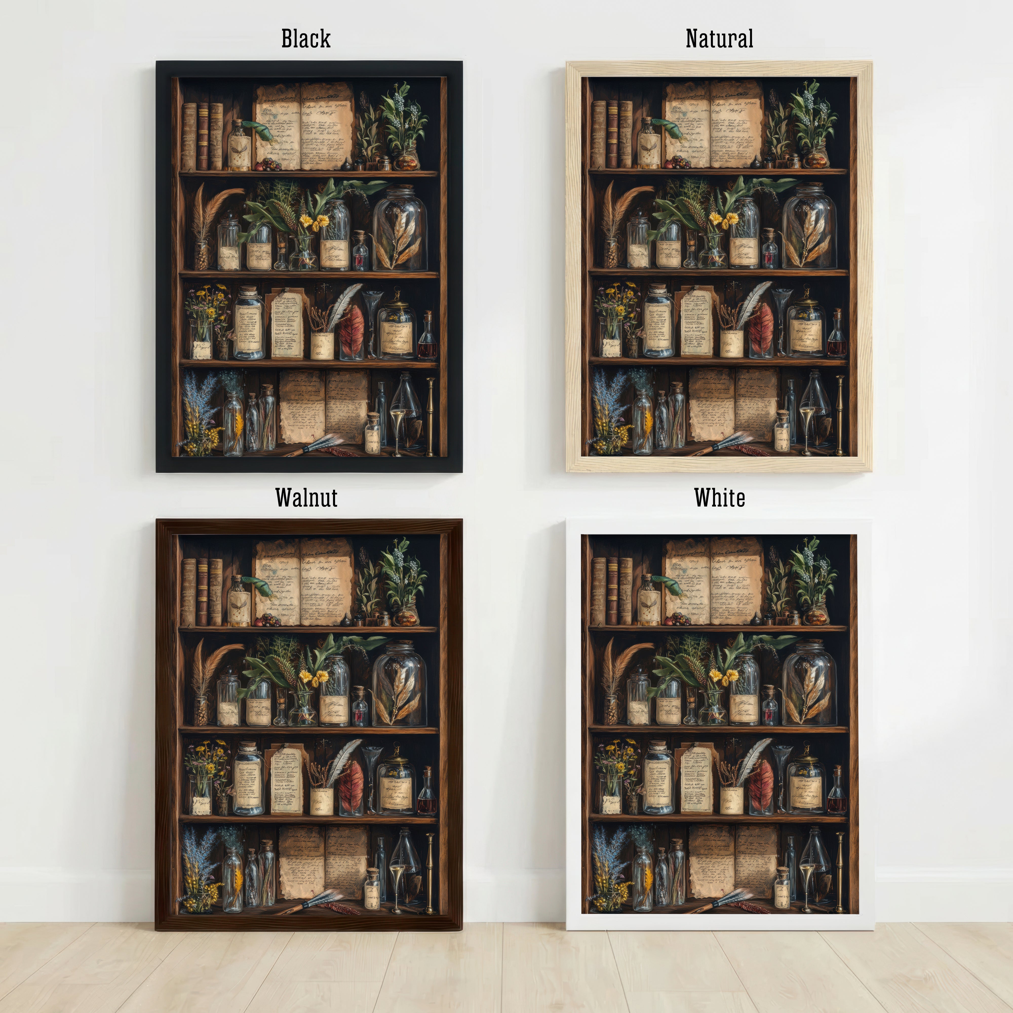 Apothecary Cabinet Dark Academia Art Print