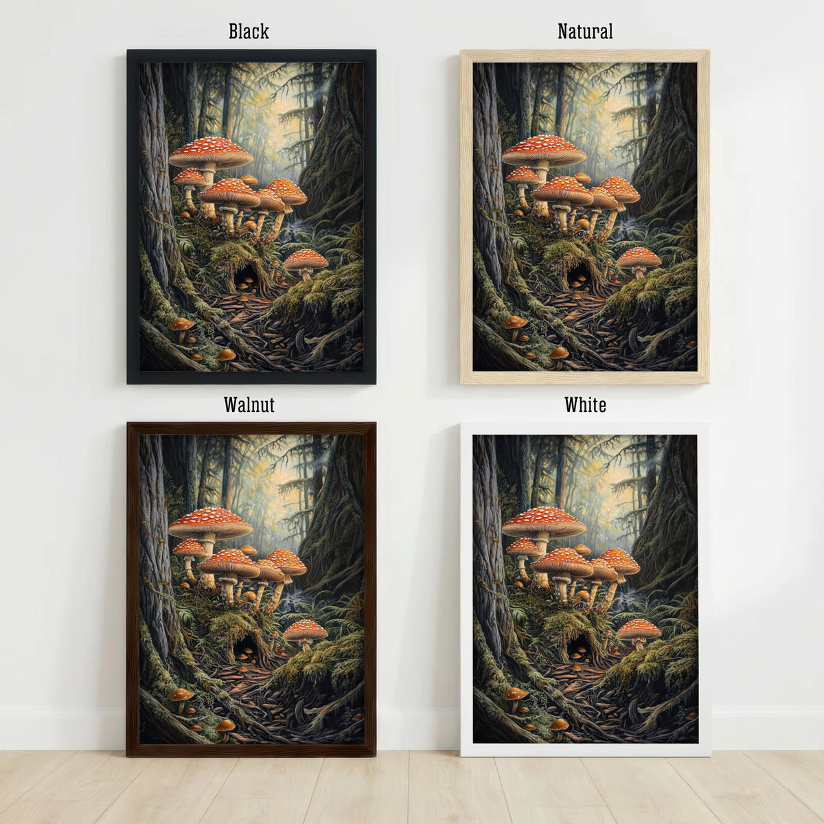 Enchanted Mushroom Forest Art Print