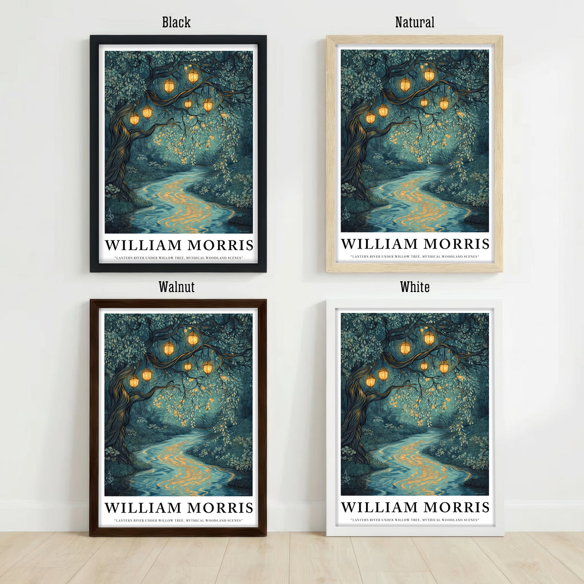 Lantern River Willow Tree Art Print
