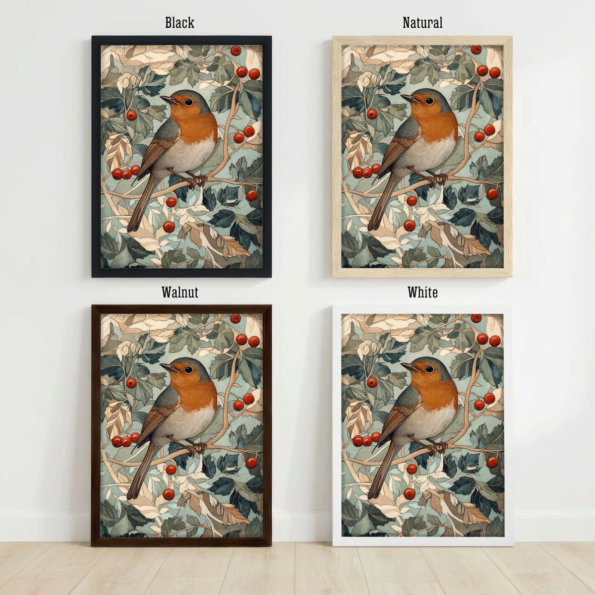 Robin Botanical Art Print