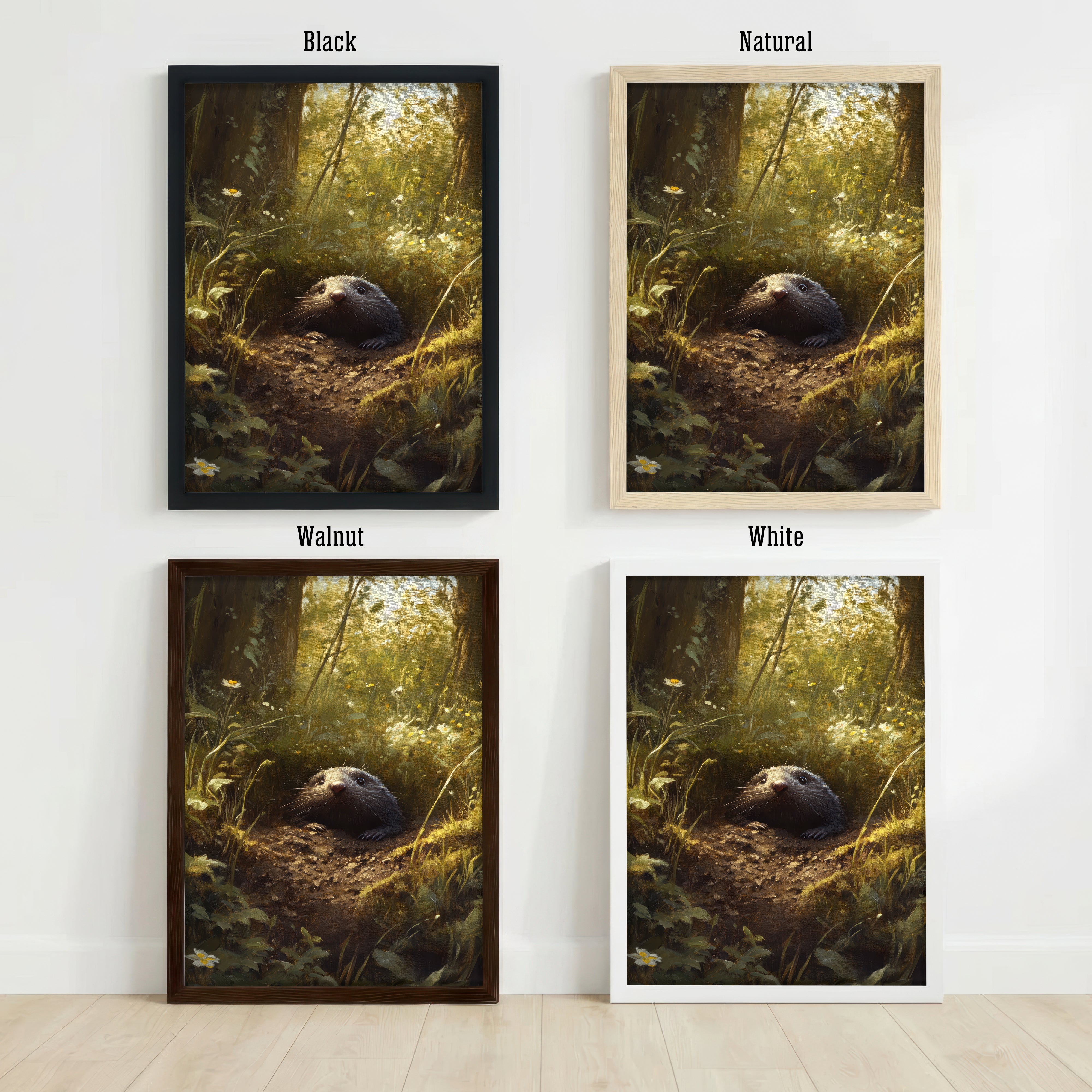 Woodland Otter Art Print