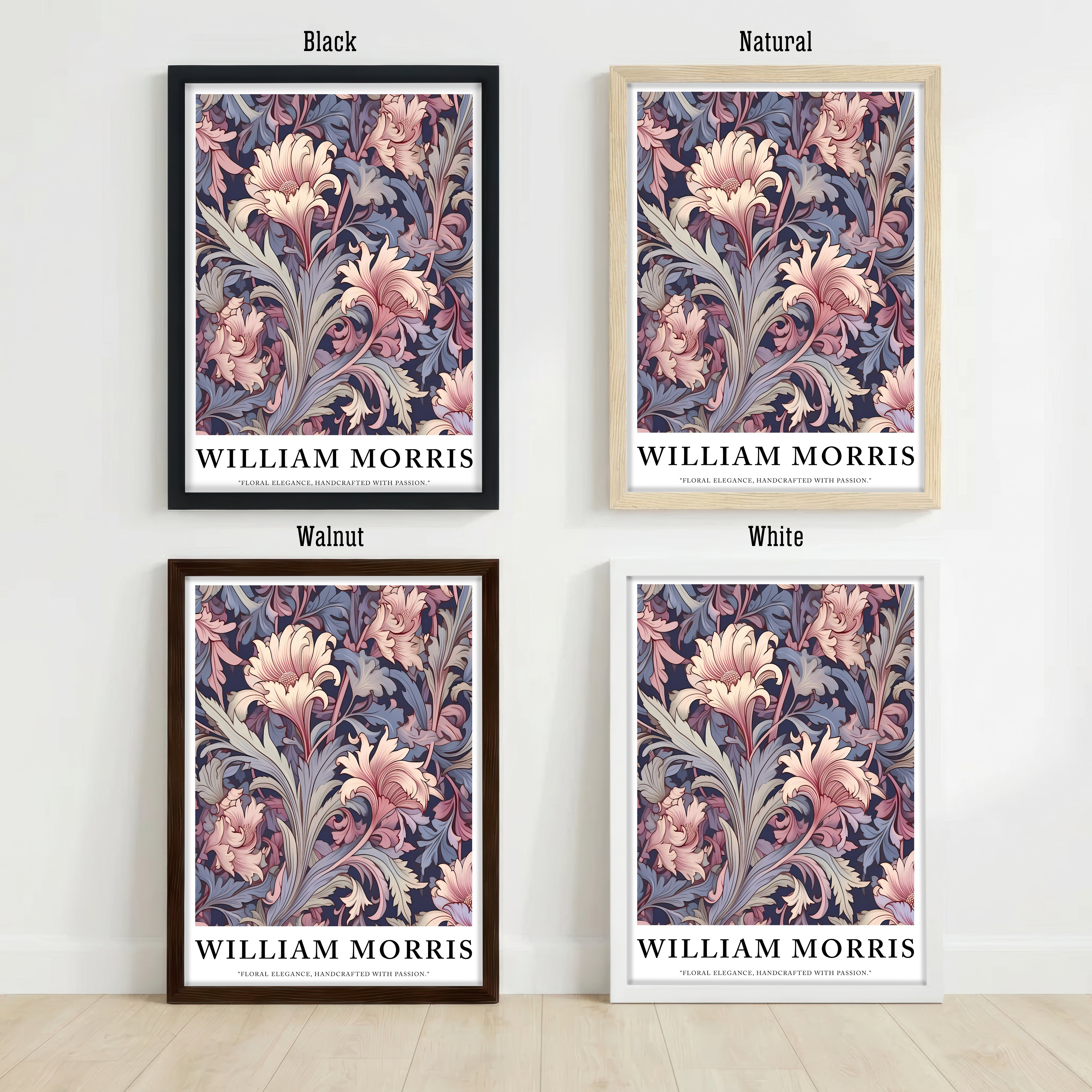 William Morris Inspired Floral Art Print