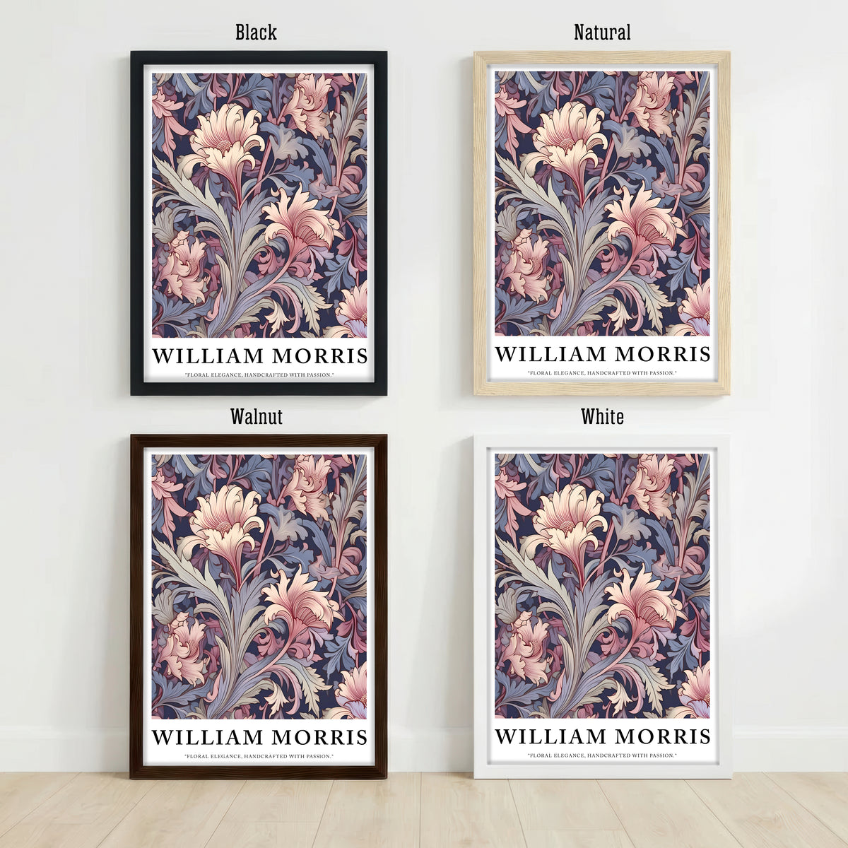 William Morris Inspired Floral Art Print