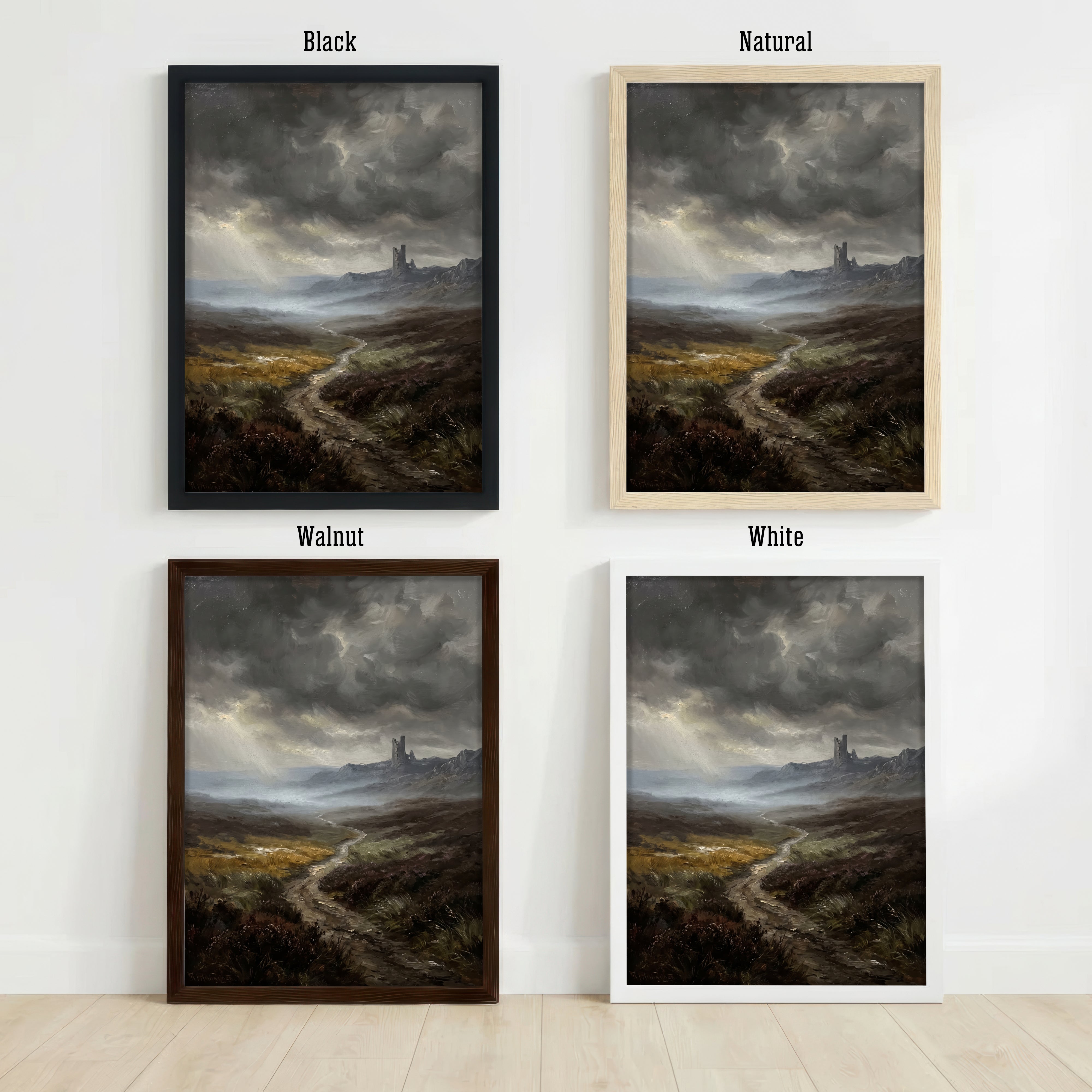 Stormy Moorland Ruins Art Print
