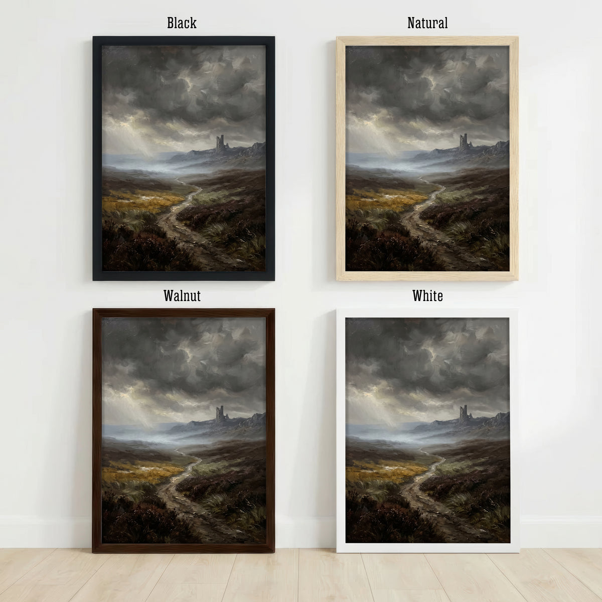 Stormy Moorland Ruins Art Print