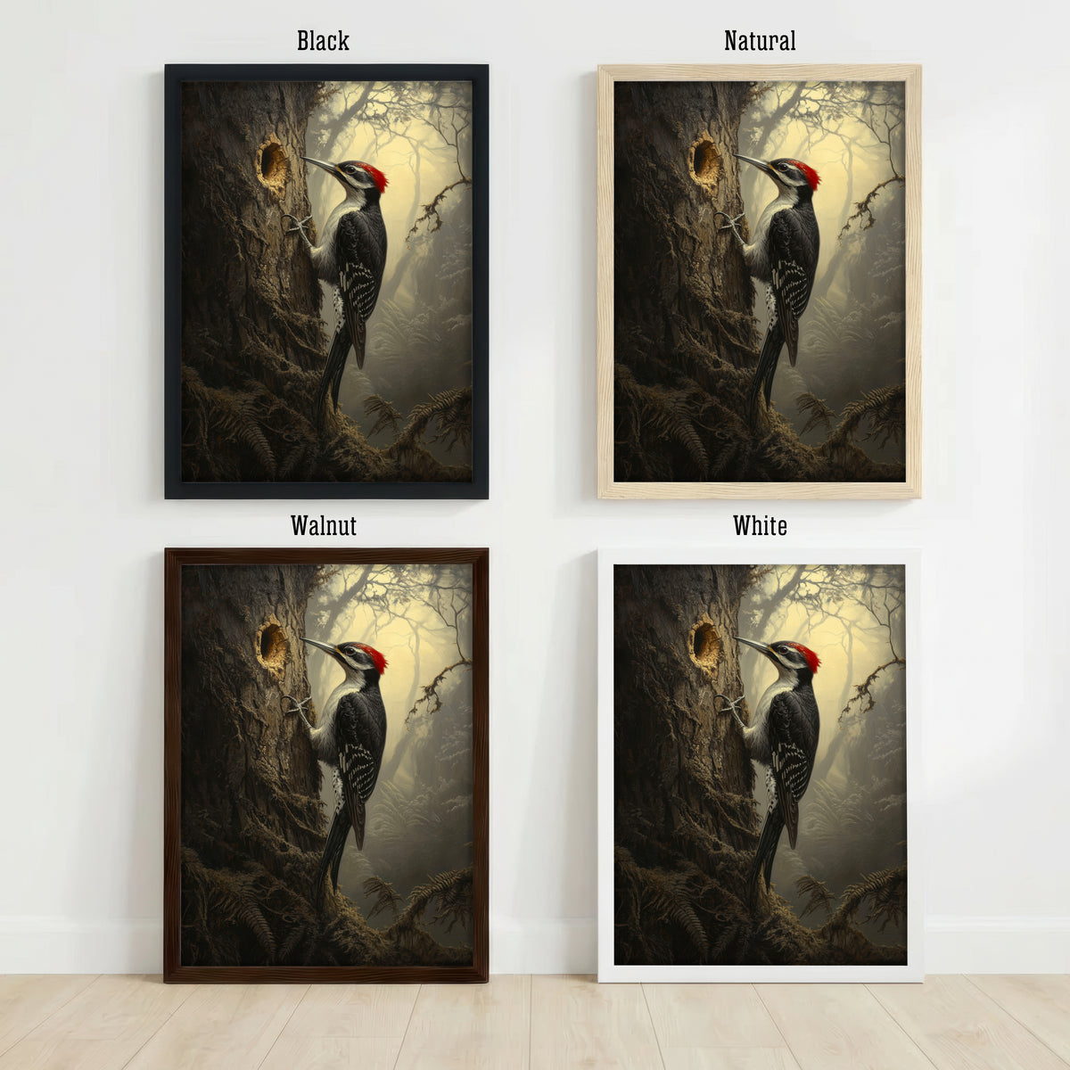 Pileated Woodpecker Woodland Art Print