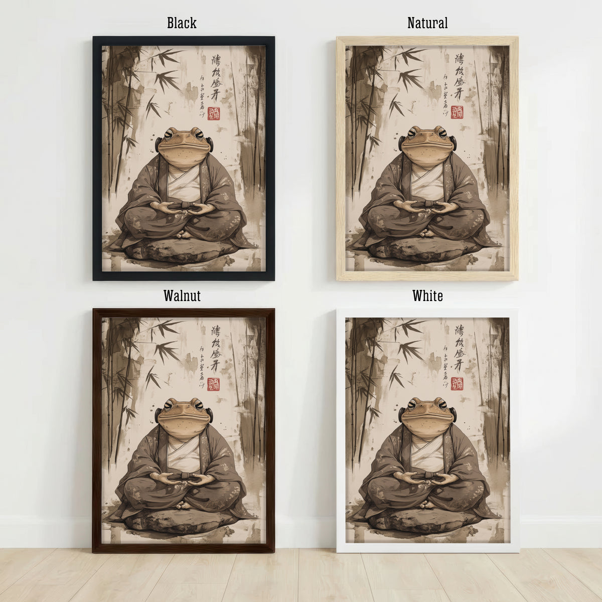 Japanese Frog Ink Art Print