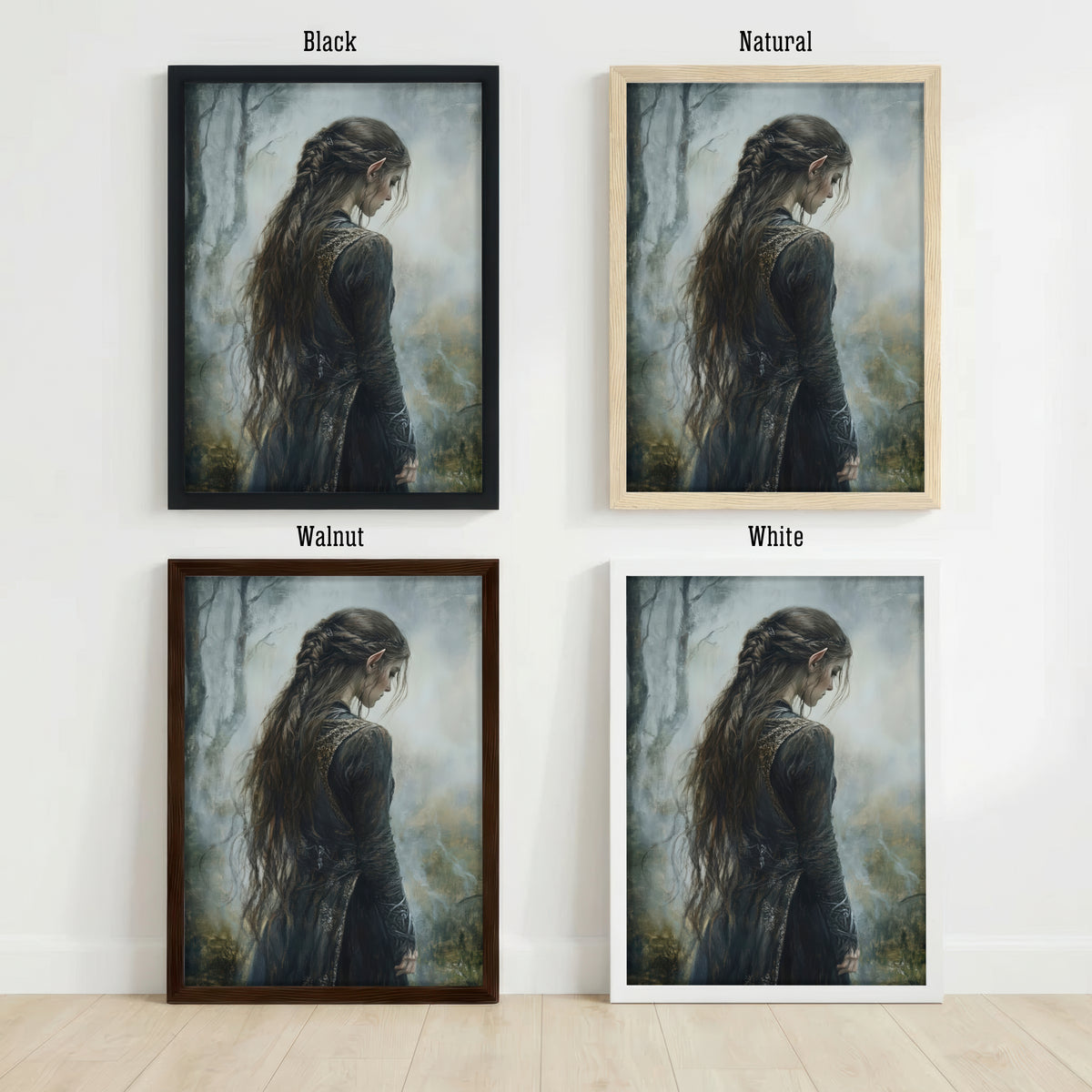 Elven Woman Dark Fantasy Art Print