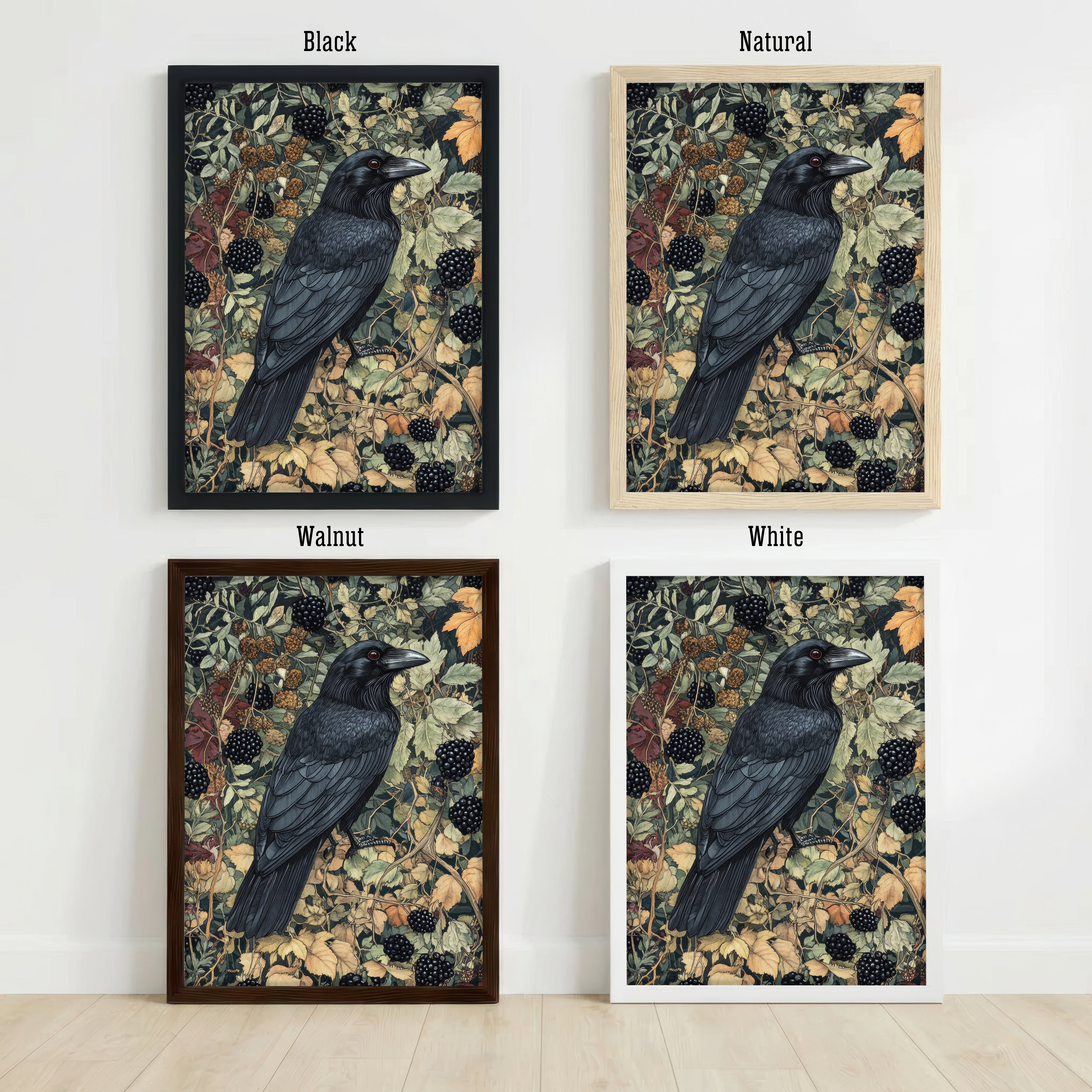 Crow Blackberry Botanical Art Print