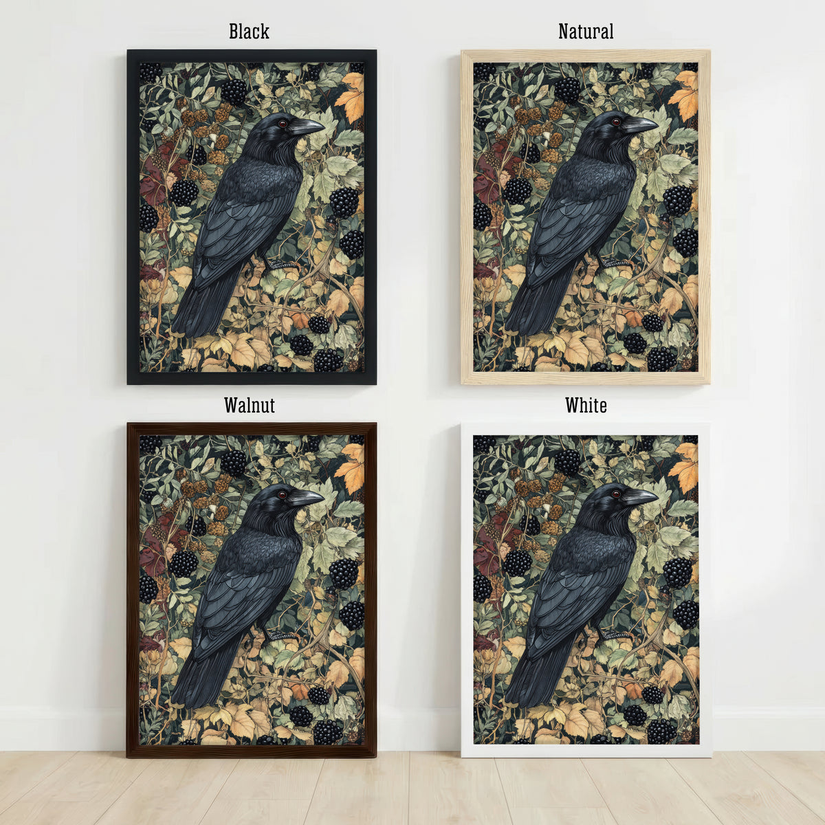Crow Blackberry Botanical Art Print