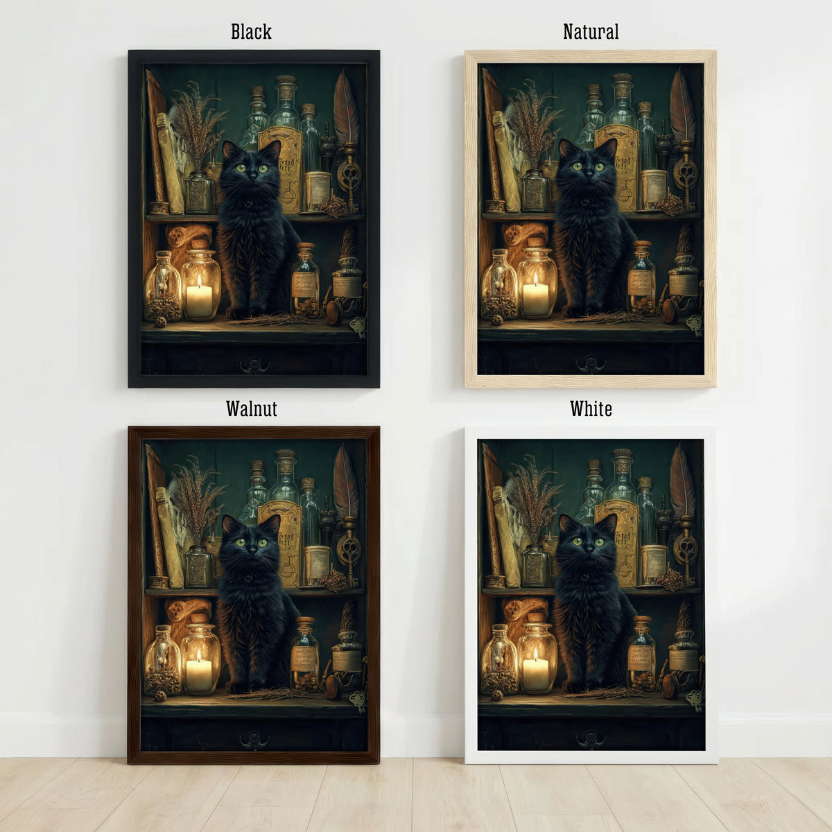 Black Cat Apothecary Art Print