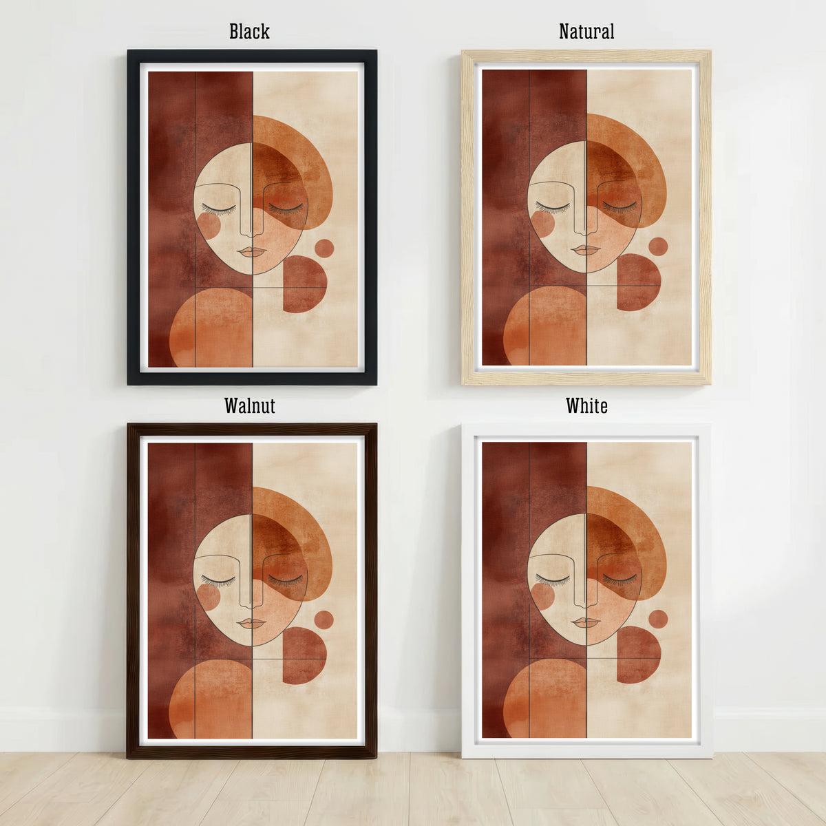 Geometric Female Face Art Print