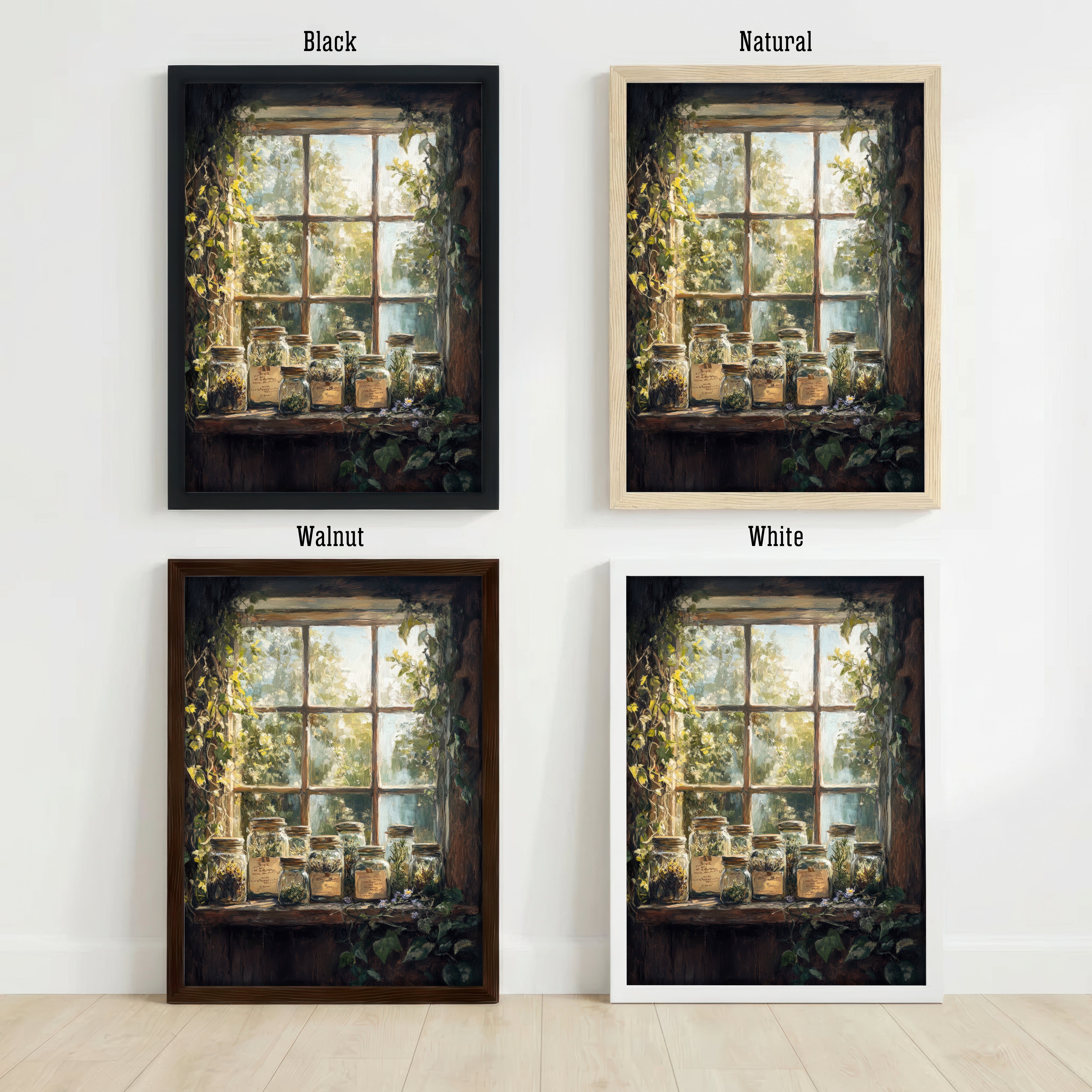 Botanical Window Still Life Art Print