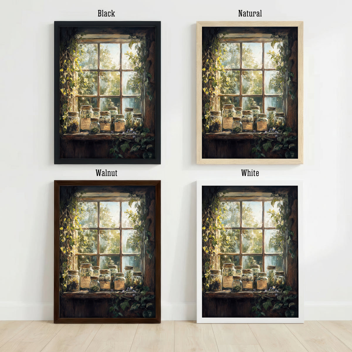 Botanical Window Still Life Art Print