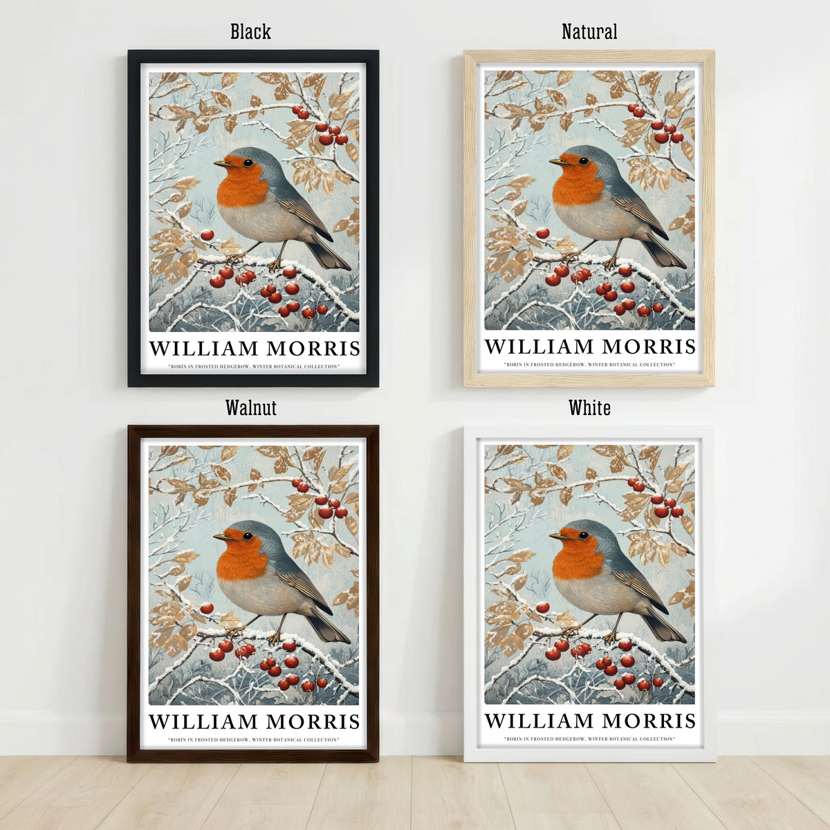 William Morris Inspired Robin Art Print