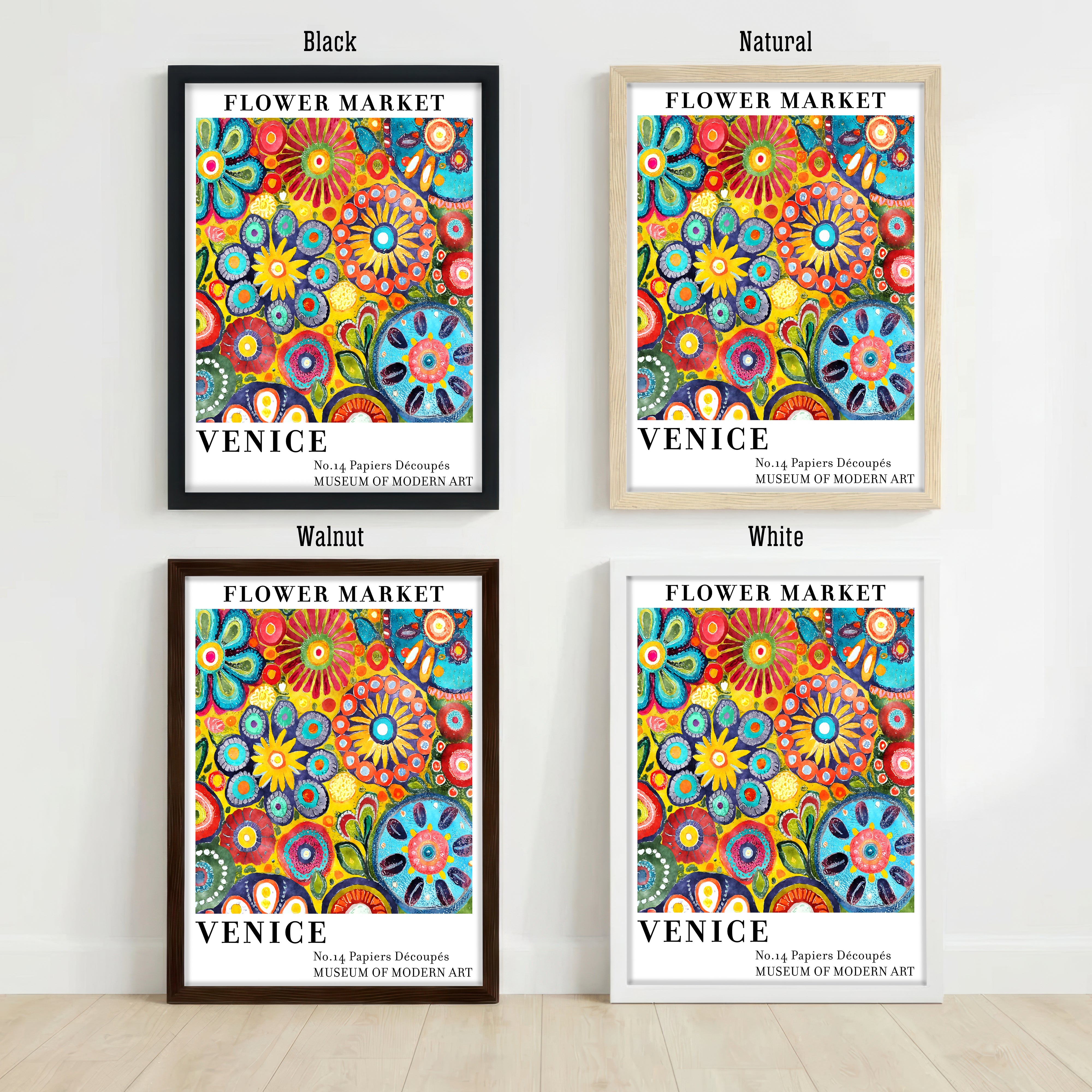 Venice Flower Market Art Print