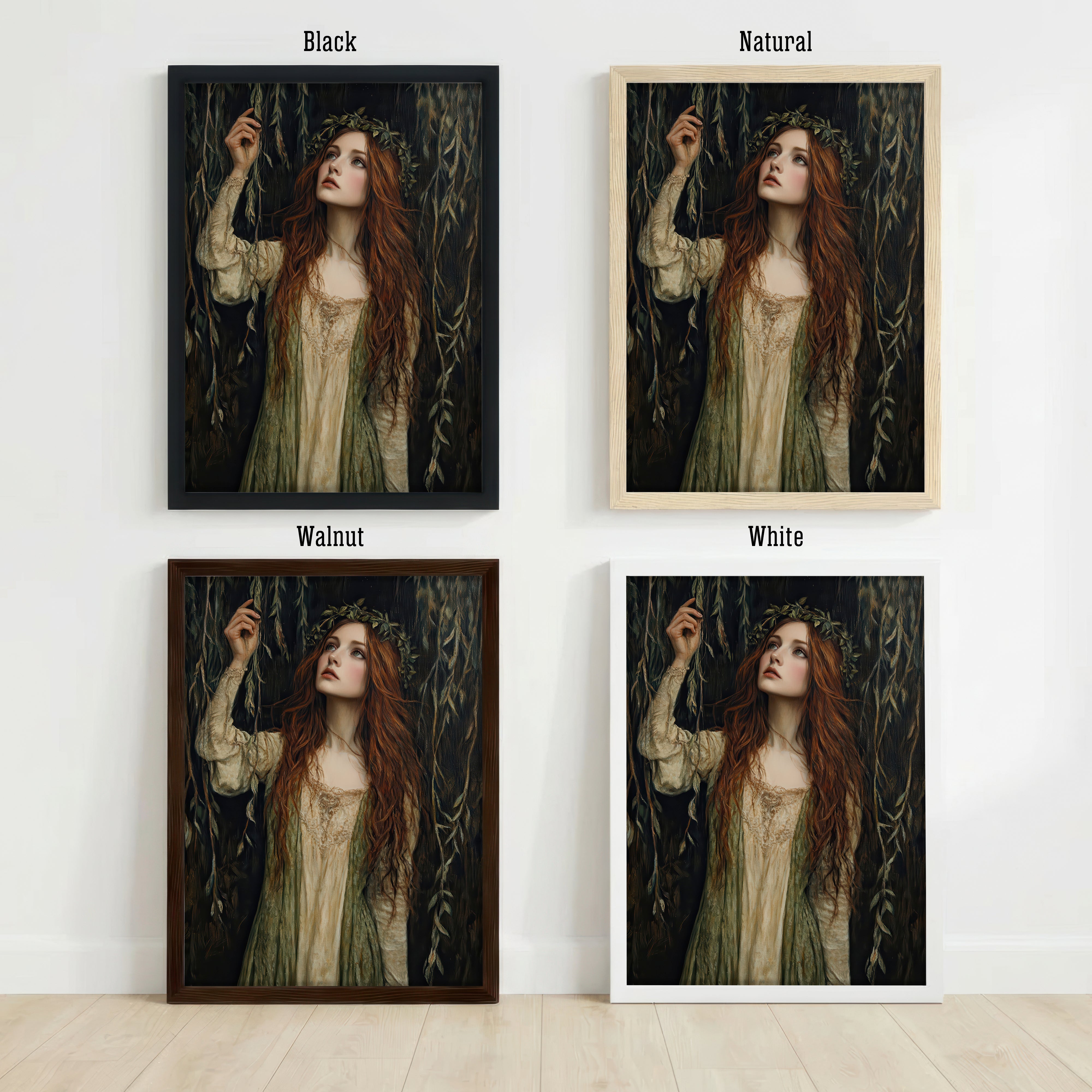 Red Haired Woodland Woman Art Print