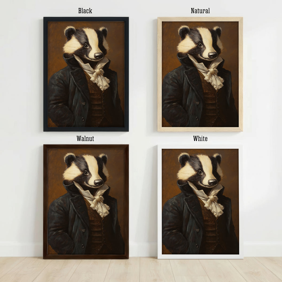 Victorian Panda Portrait Art Print