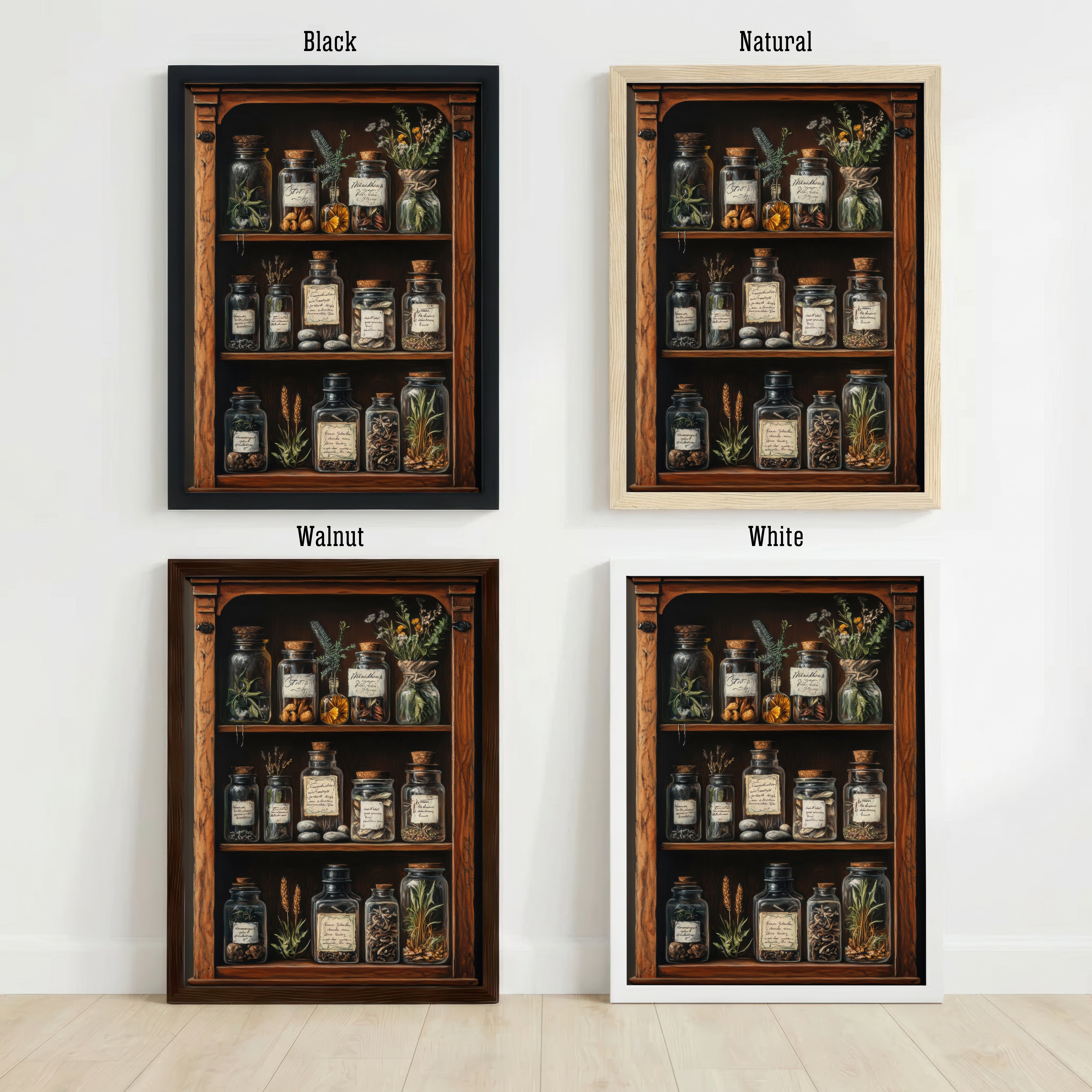 Vintage Apothecary Jars Art Print