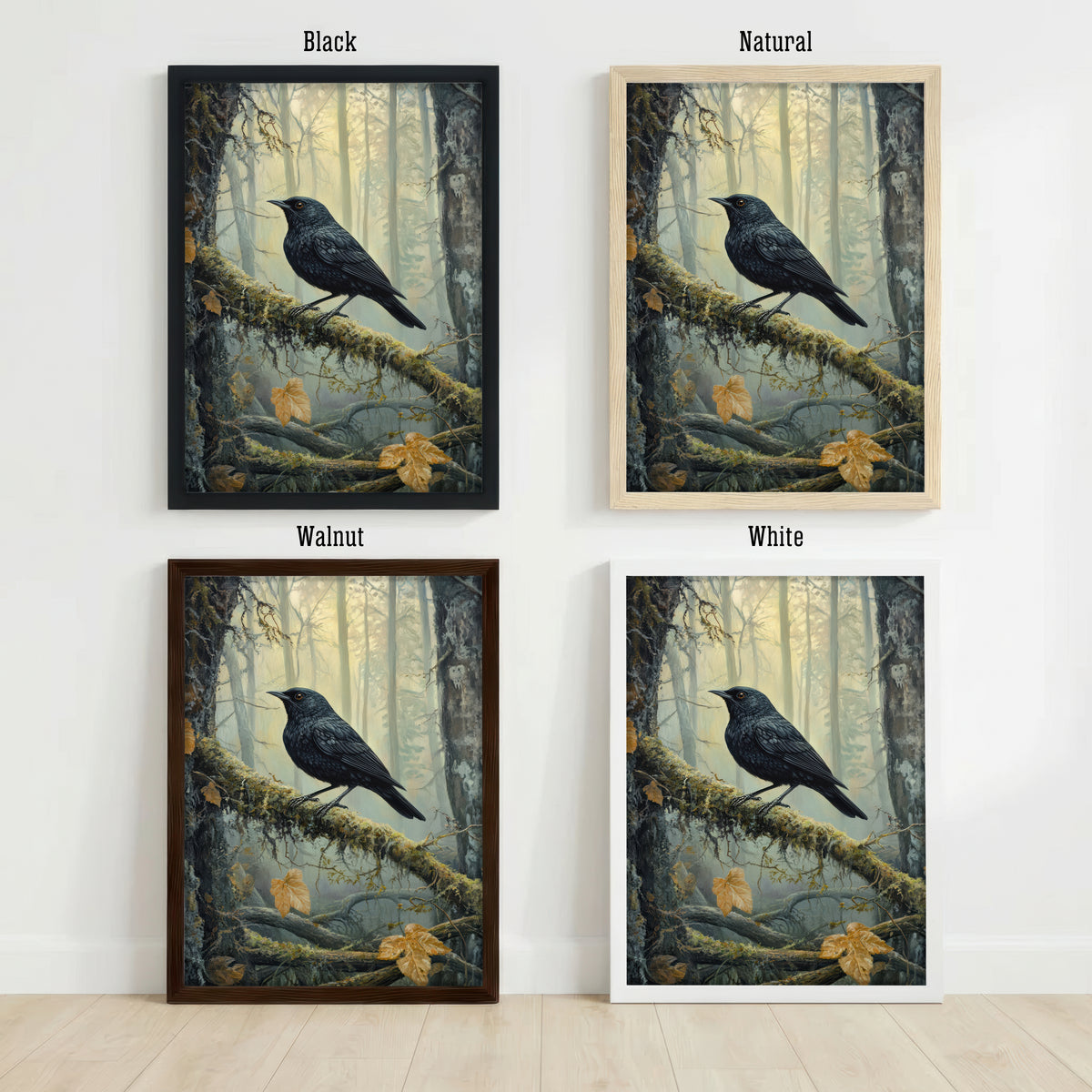 Raven Woodland Art Print