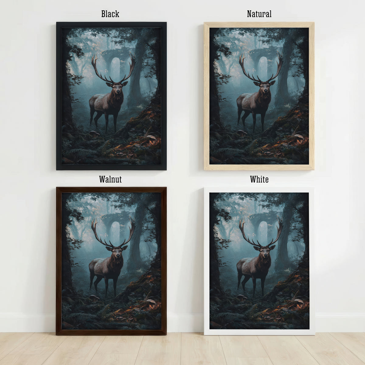 Majestic Stag Woodland Art Print