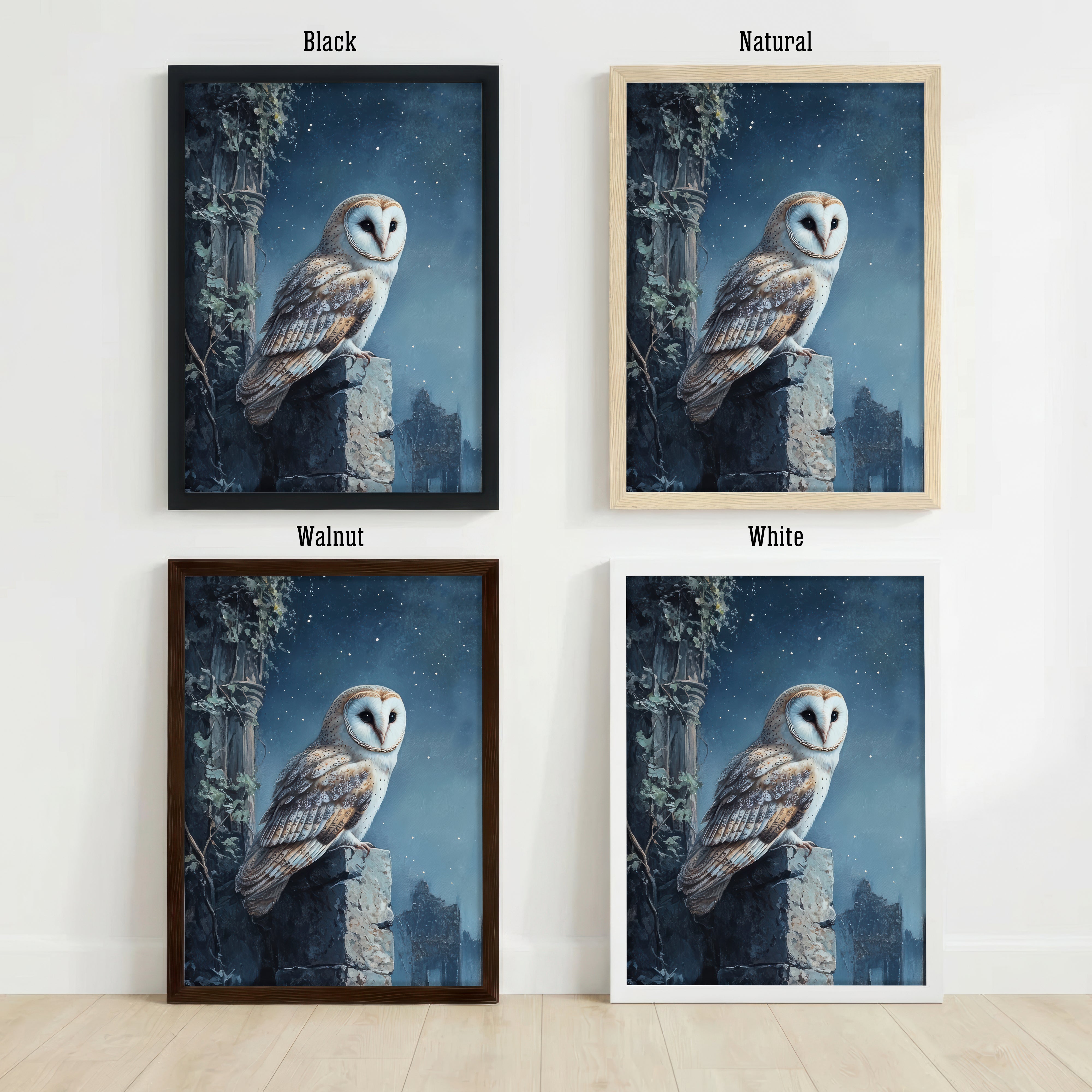 Barn Owl Gothic Art Print