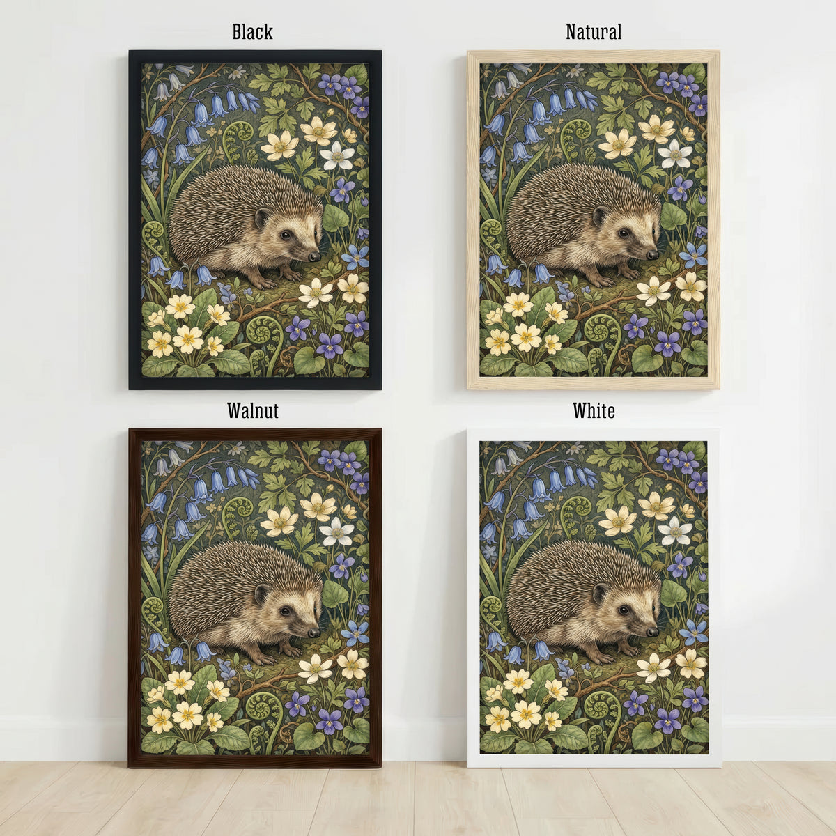 Hedgehog Botanical Art Print