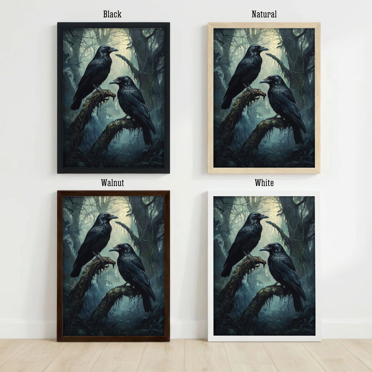 Ravens in the Forest Art Print