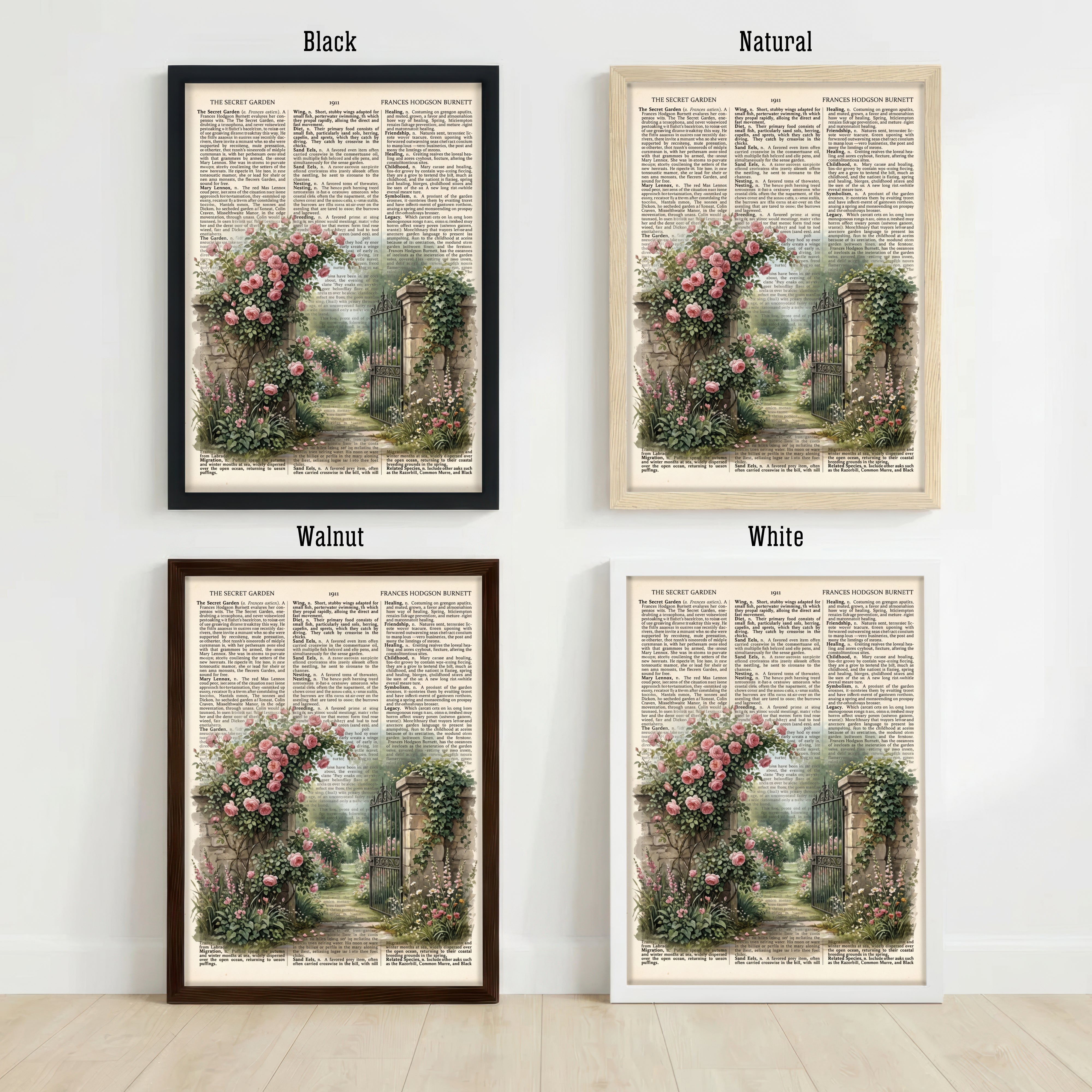 Secret Garden Rose Gate Art Print