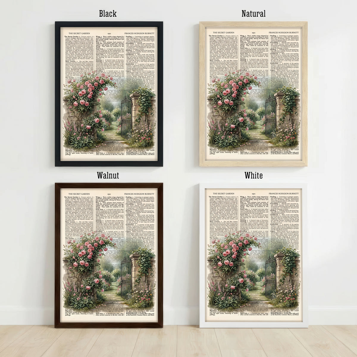 Secret Garden Rose Gate Art Print