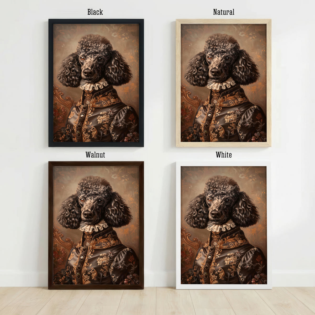 Victorian Poodle Portrait Art Print