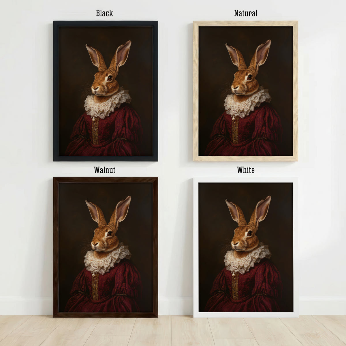 Aristocratic Rabbit Dark Academia Art Print