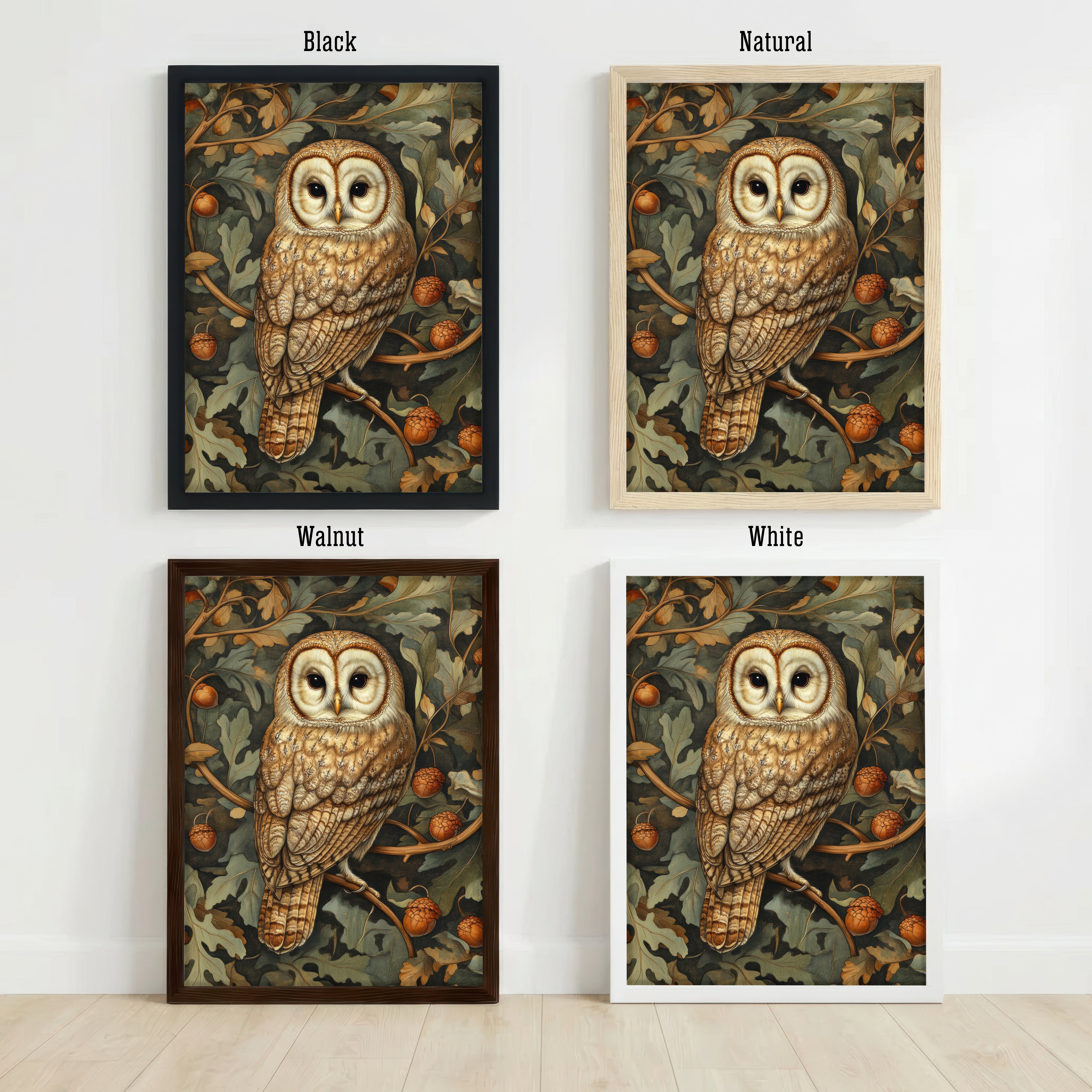 Owl Botanical Art Print