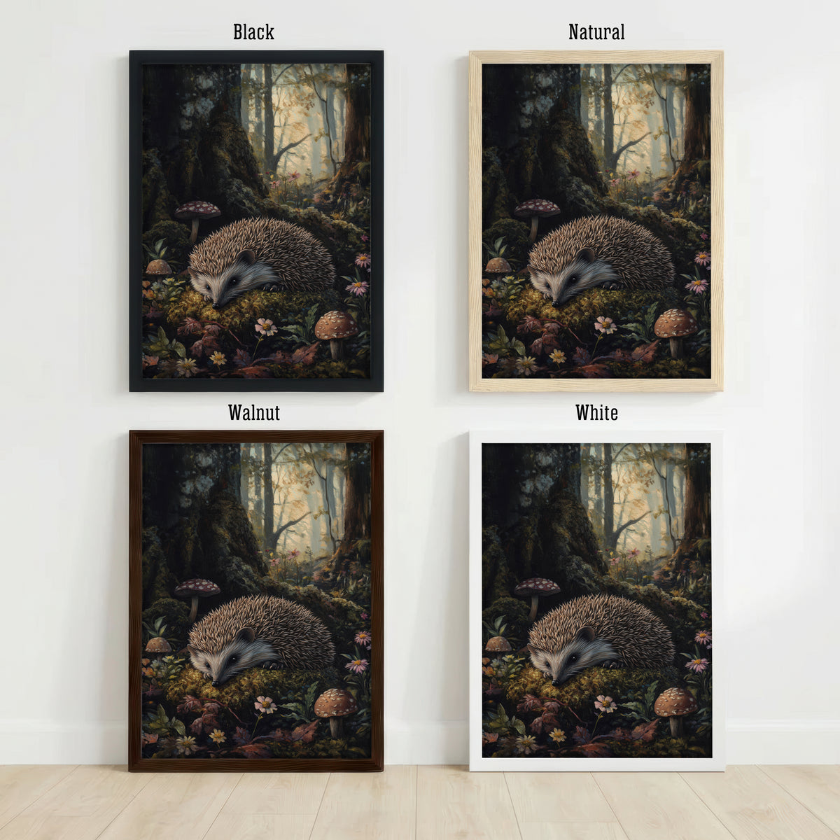 Hedgehog Enchanted Forest Art Print