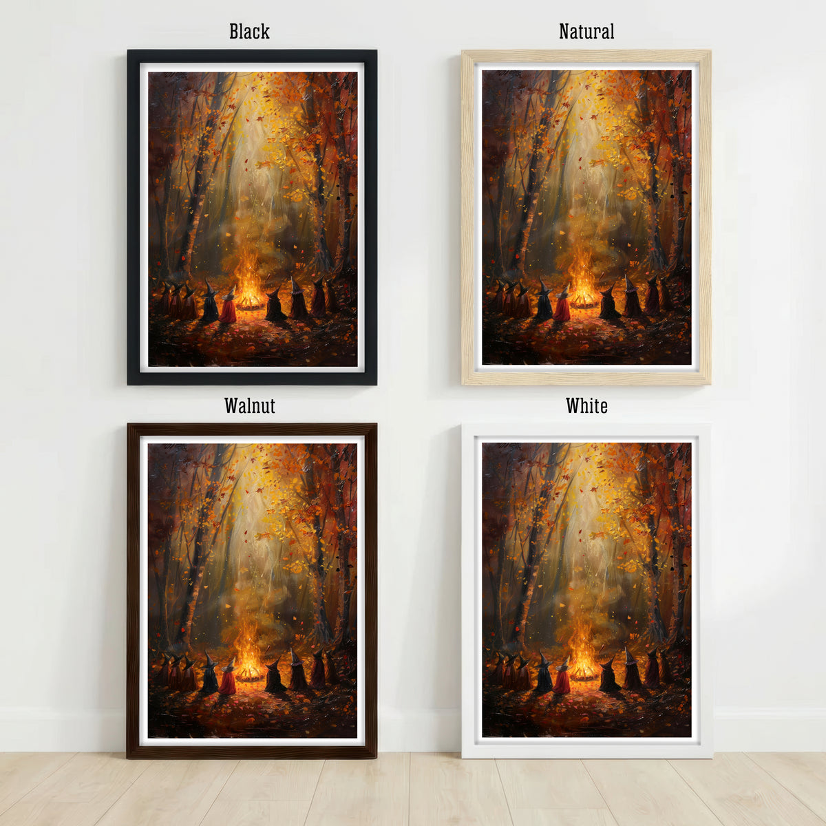 Witches Forest Fire Art Print