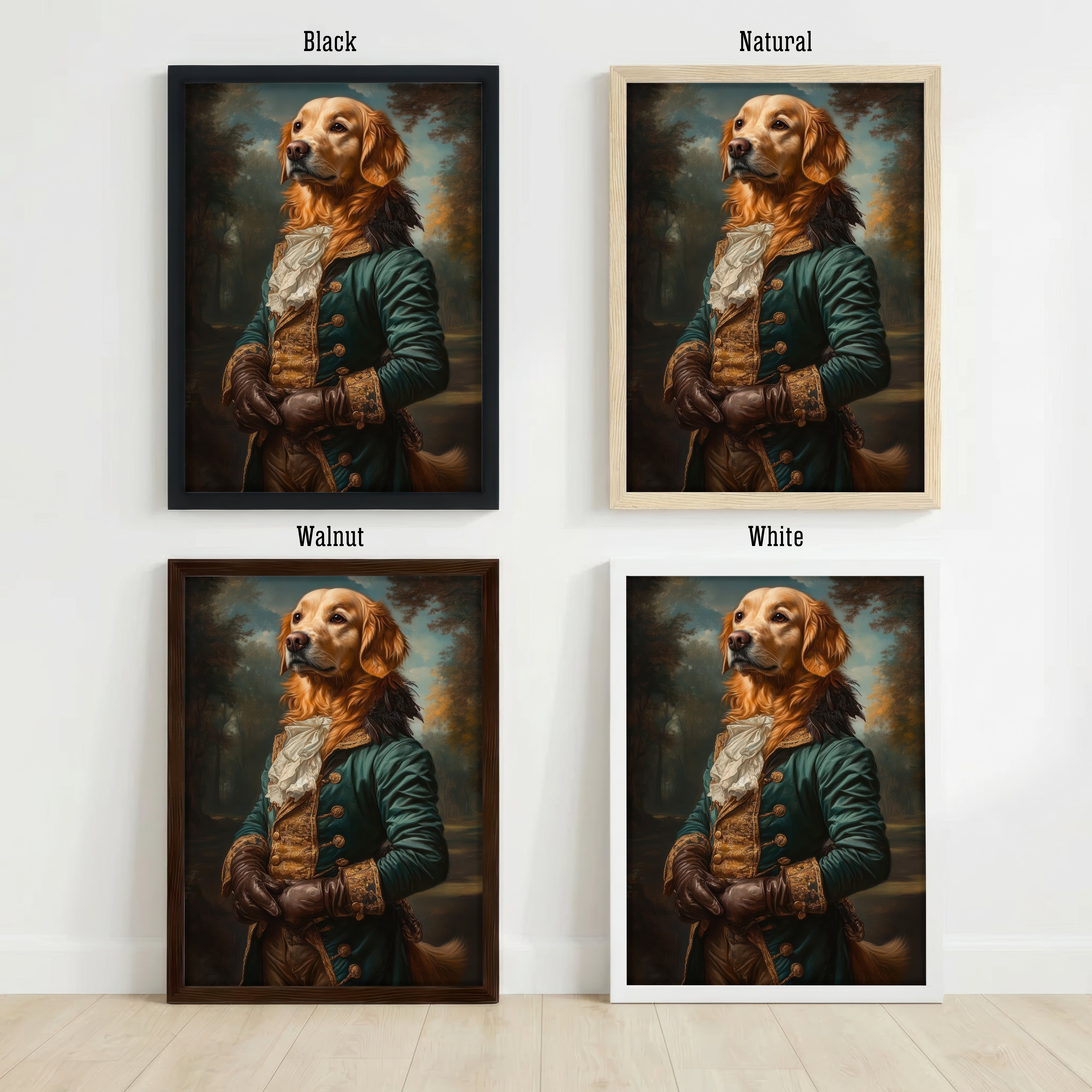 Aristocratic Golden Retriever Art Print