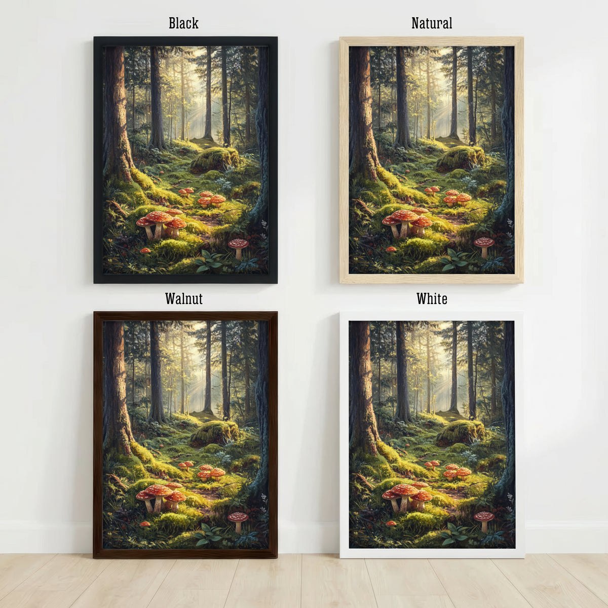 Enchanted Mushroom Forest Art Print