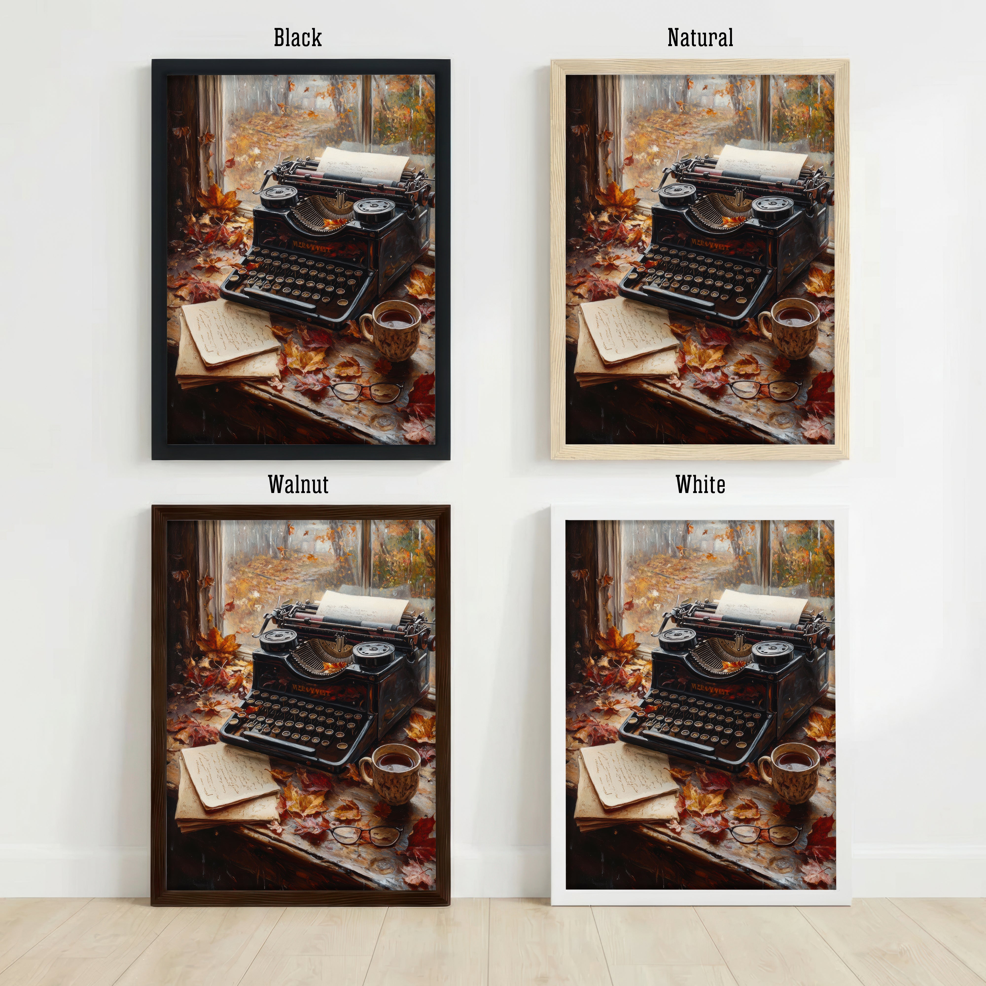 Autumn Typewriter Still Life Art Print