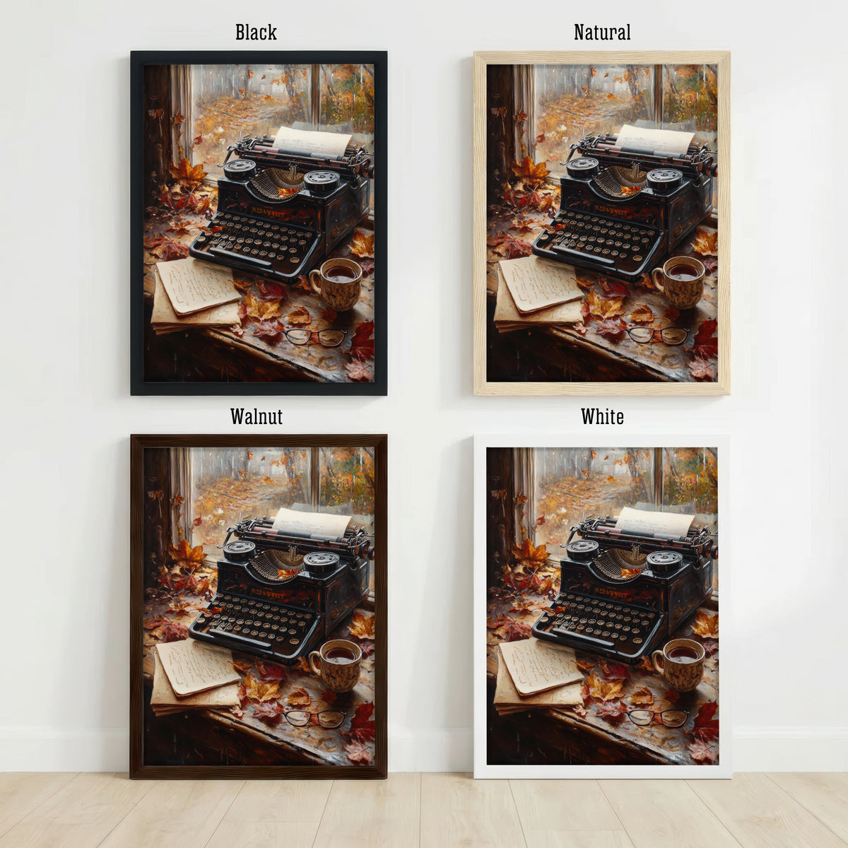 Autumn Typewriter Still Life Art Print