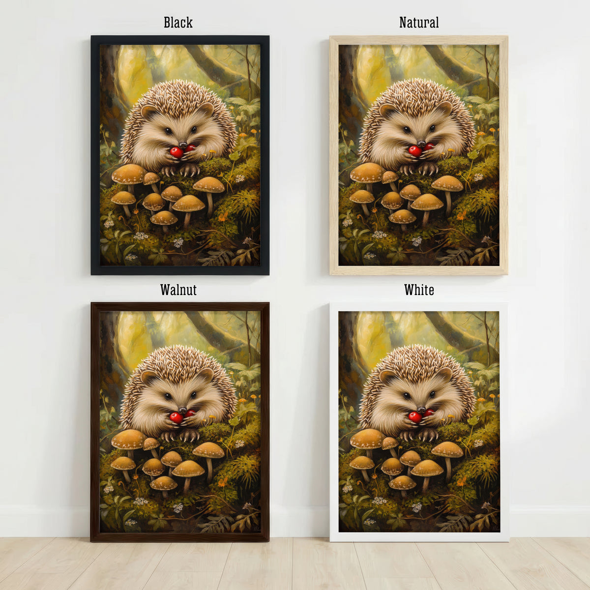 Whimsical Hedgehog Woodland Art Print