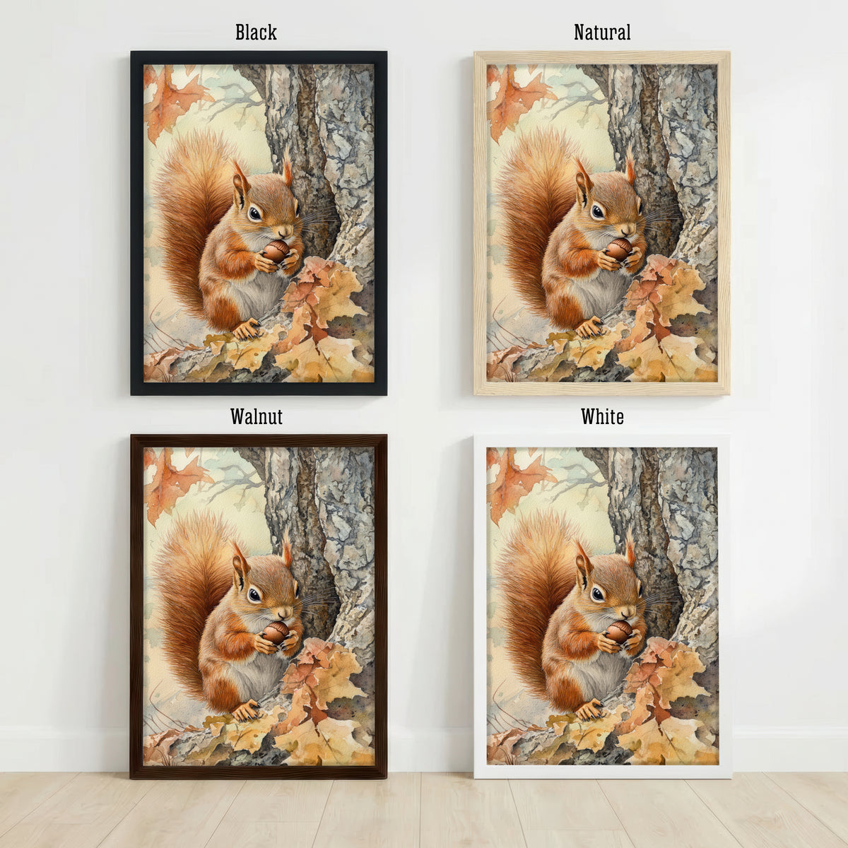 Red Squirrel Watercolour Art Print