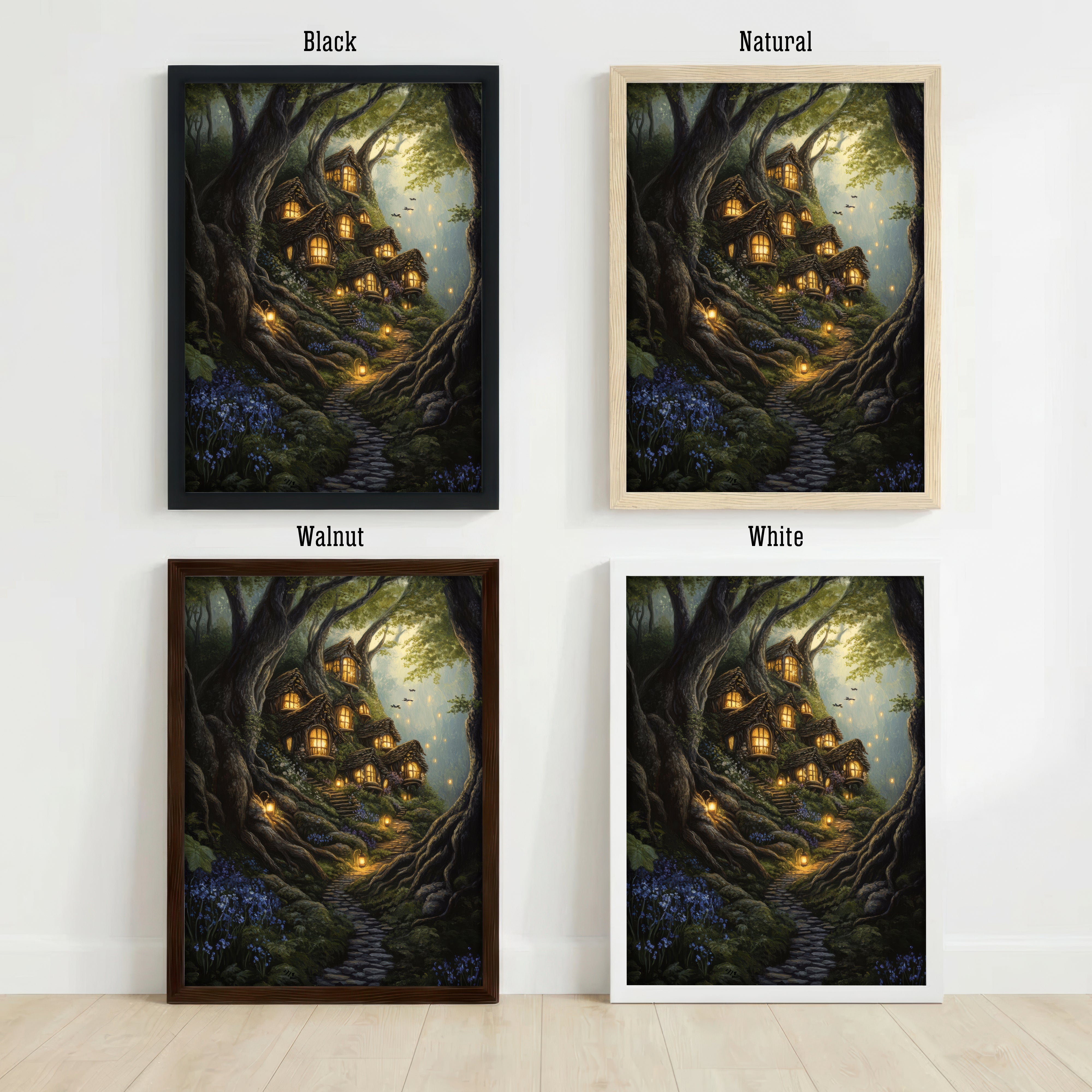 Enchanted Forest Treehouse Art Print