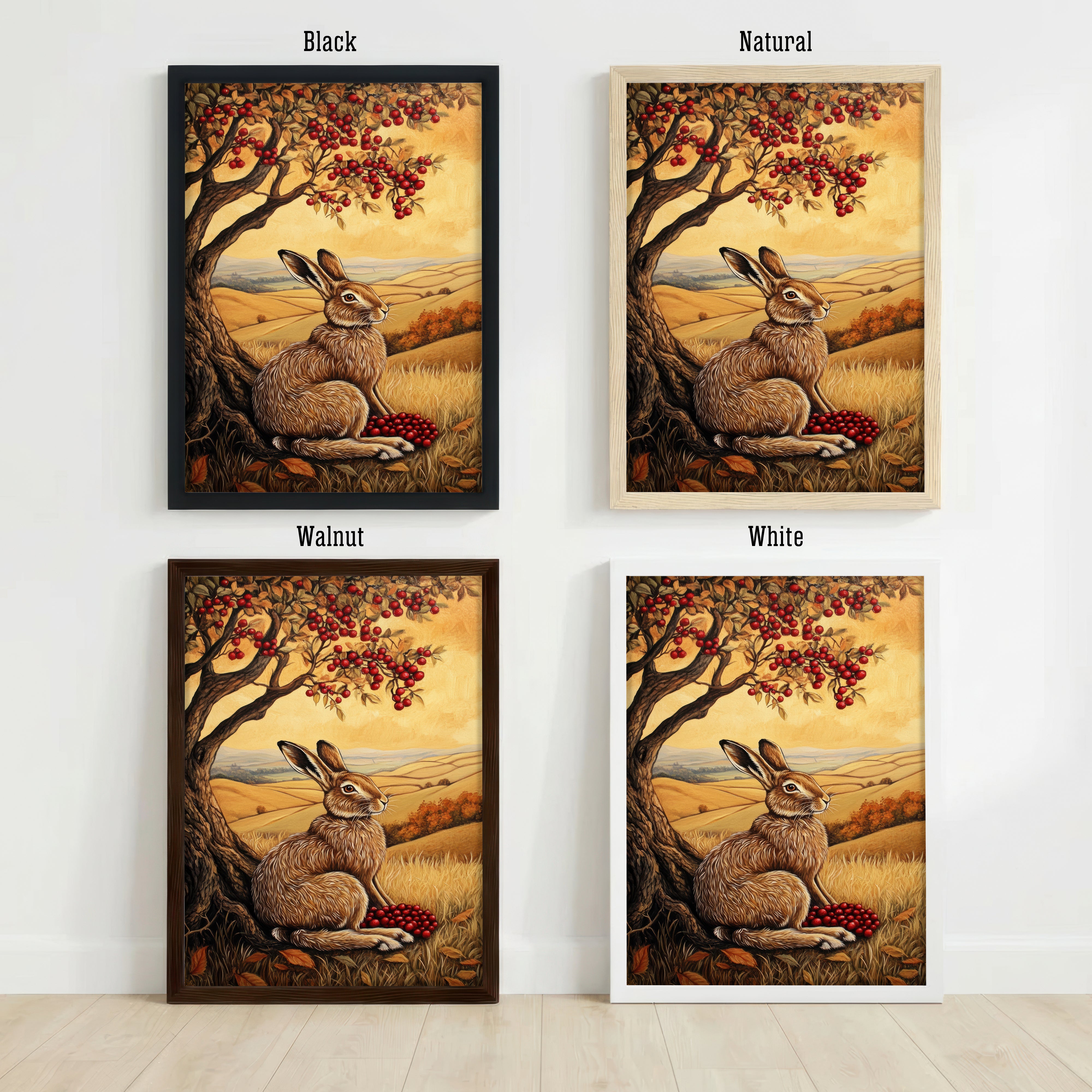 Woodland Hare Countryside Art Print