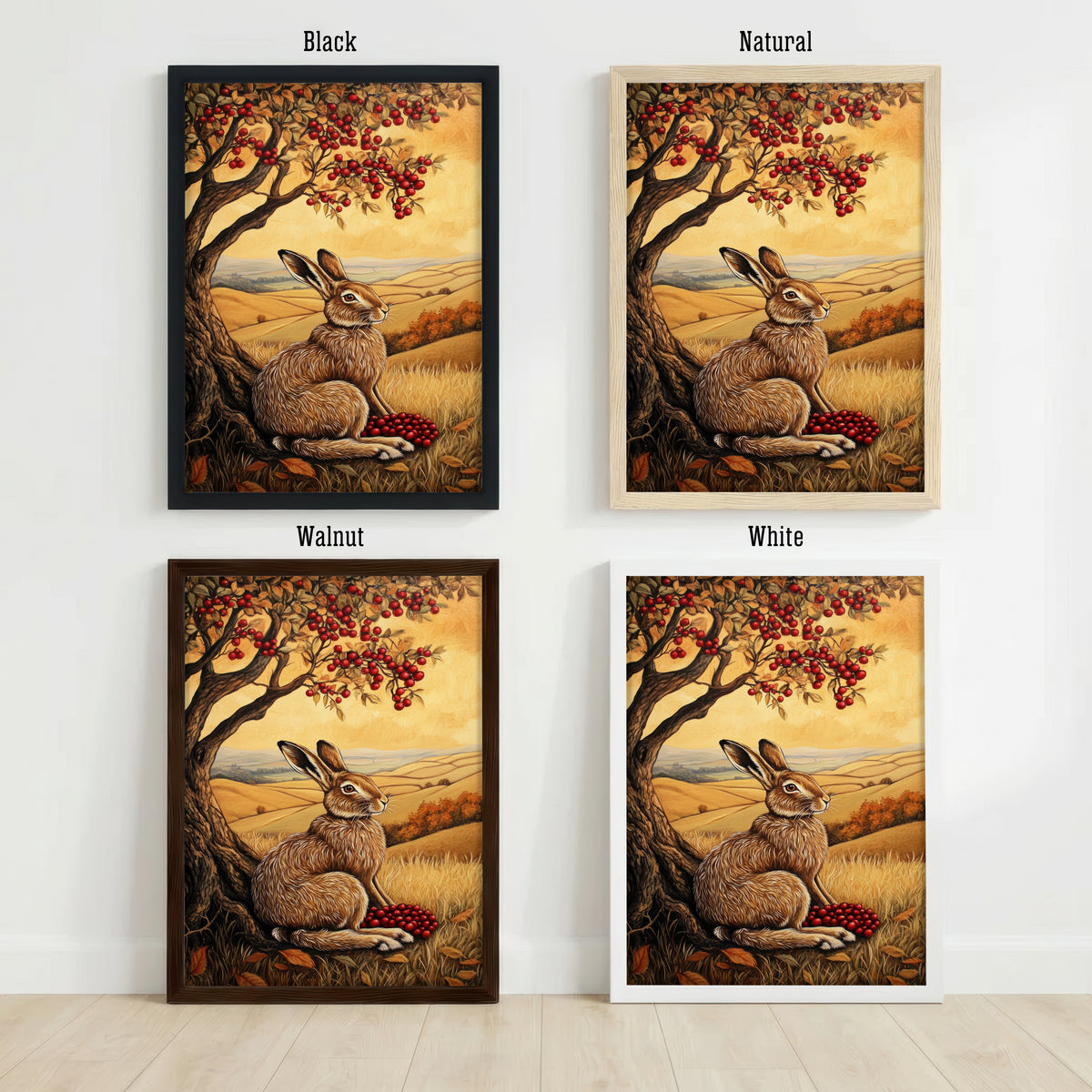 Woodland Hare Countryside Art Print