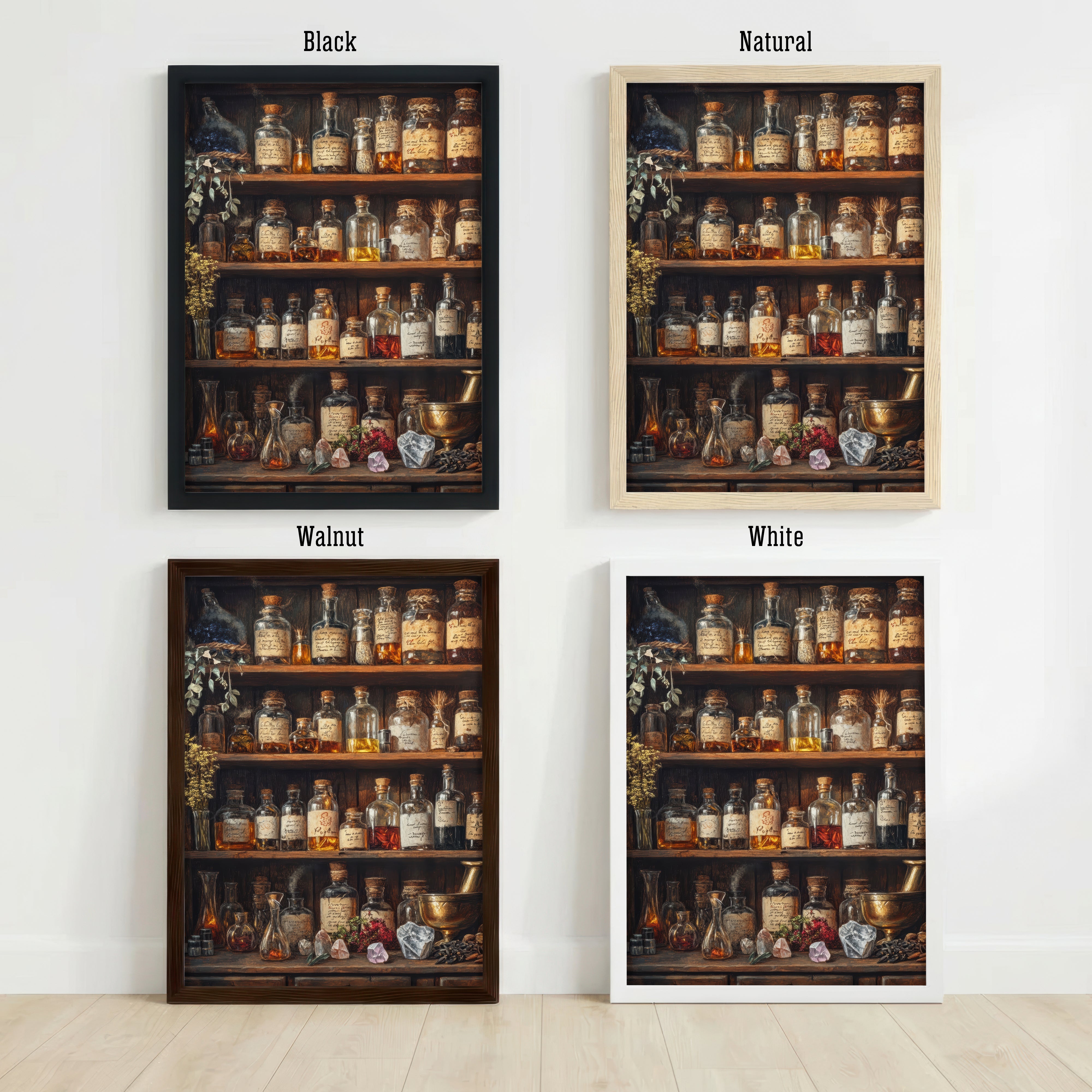 Vintage Apothecary Bottles Art Print