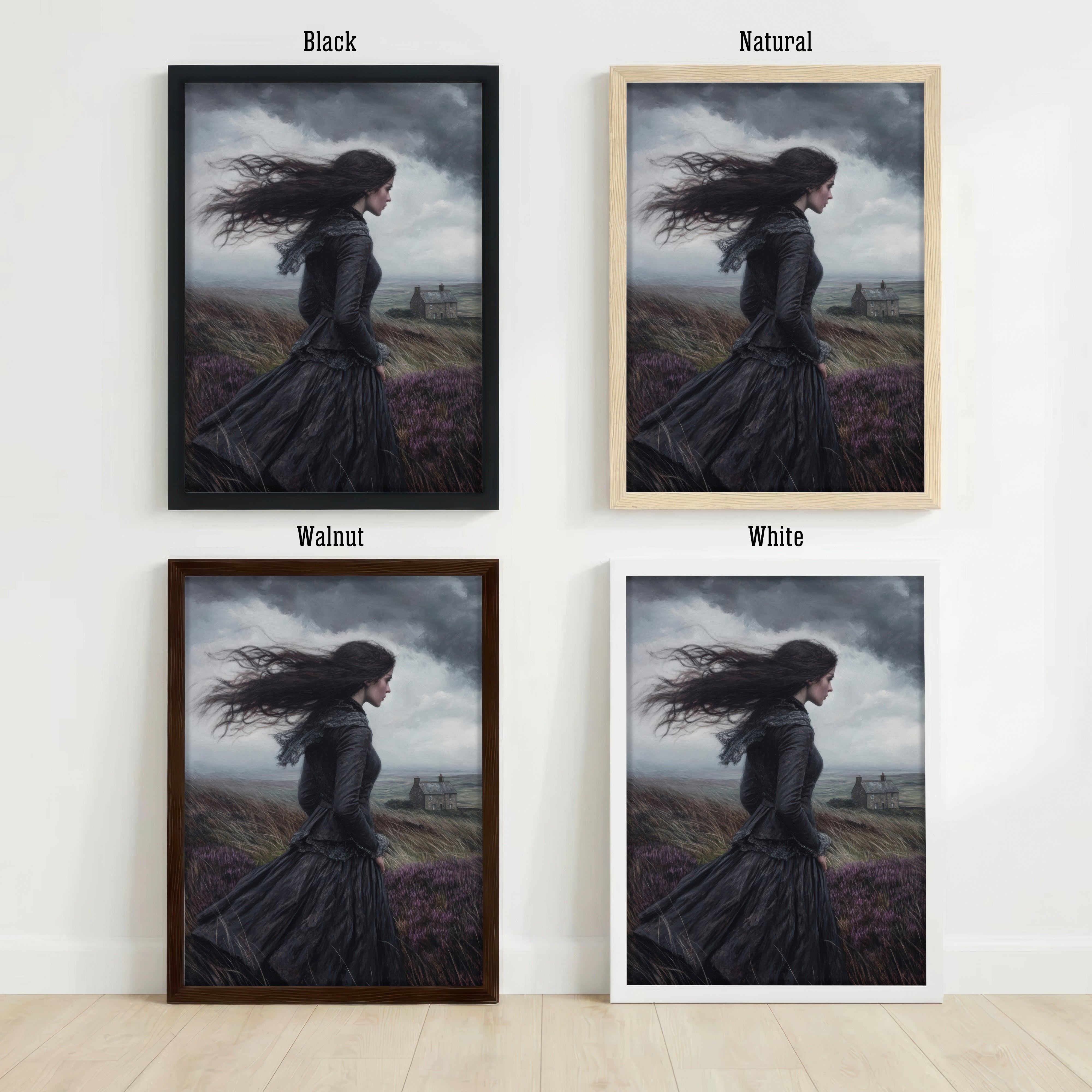 Windswept Woman Gothic Art Print