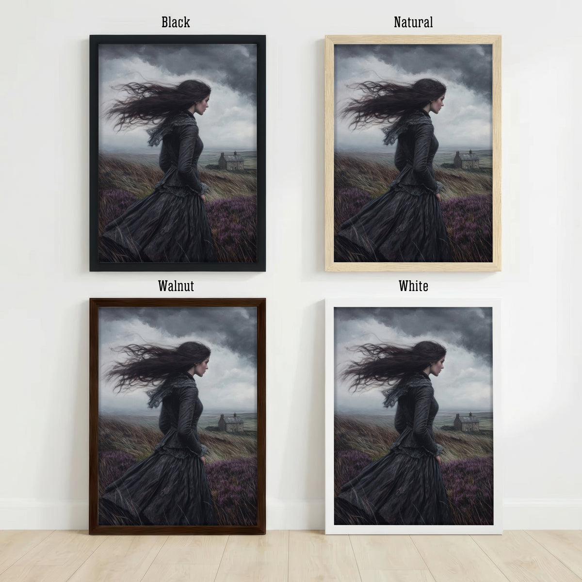 Windswept Woman Gothic Art Print