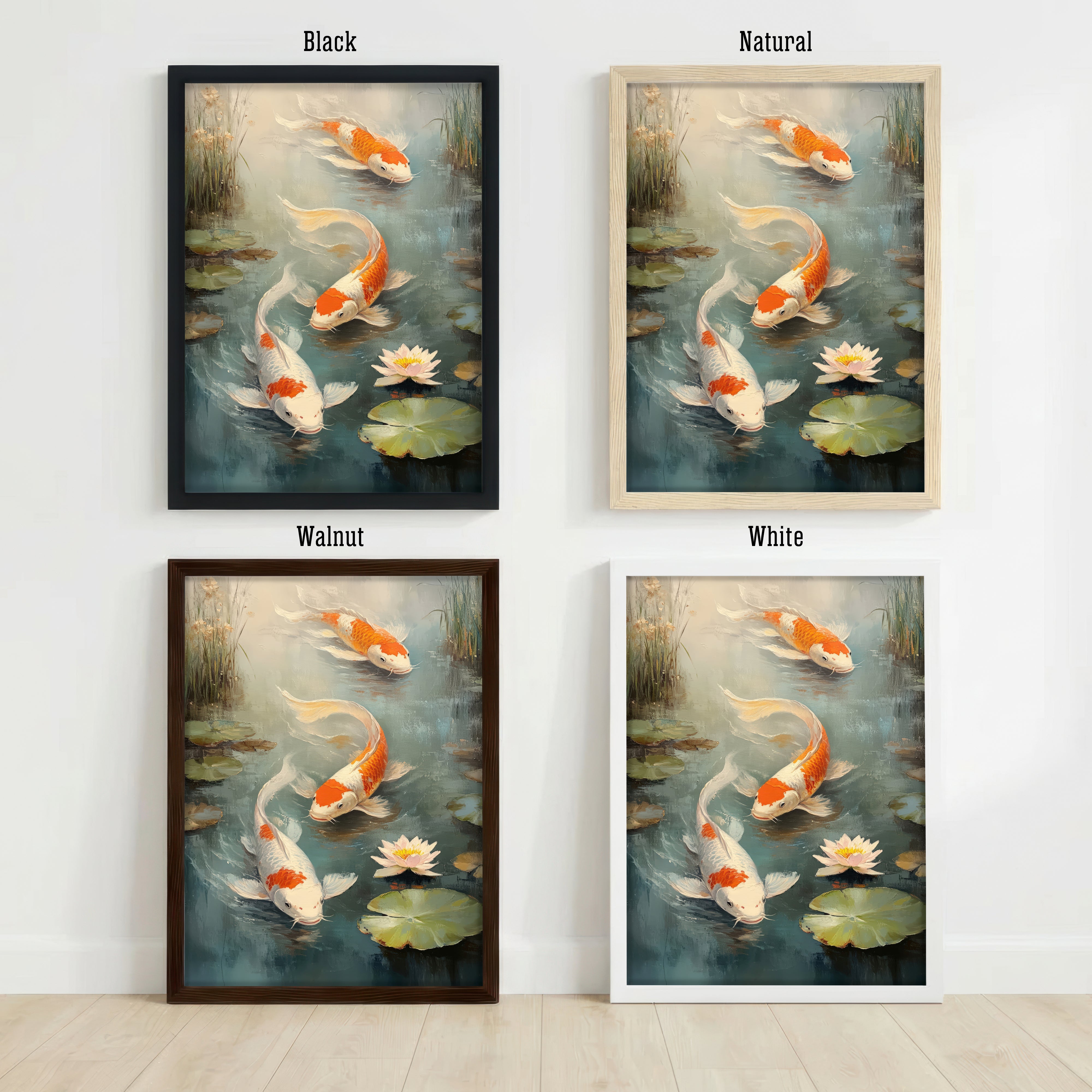 Koi Pond Impressionist Art Print