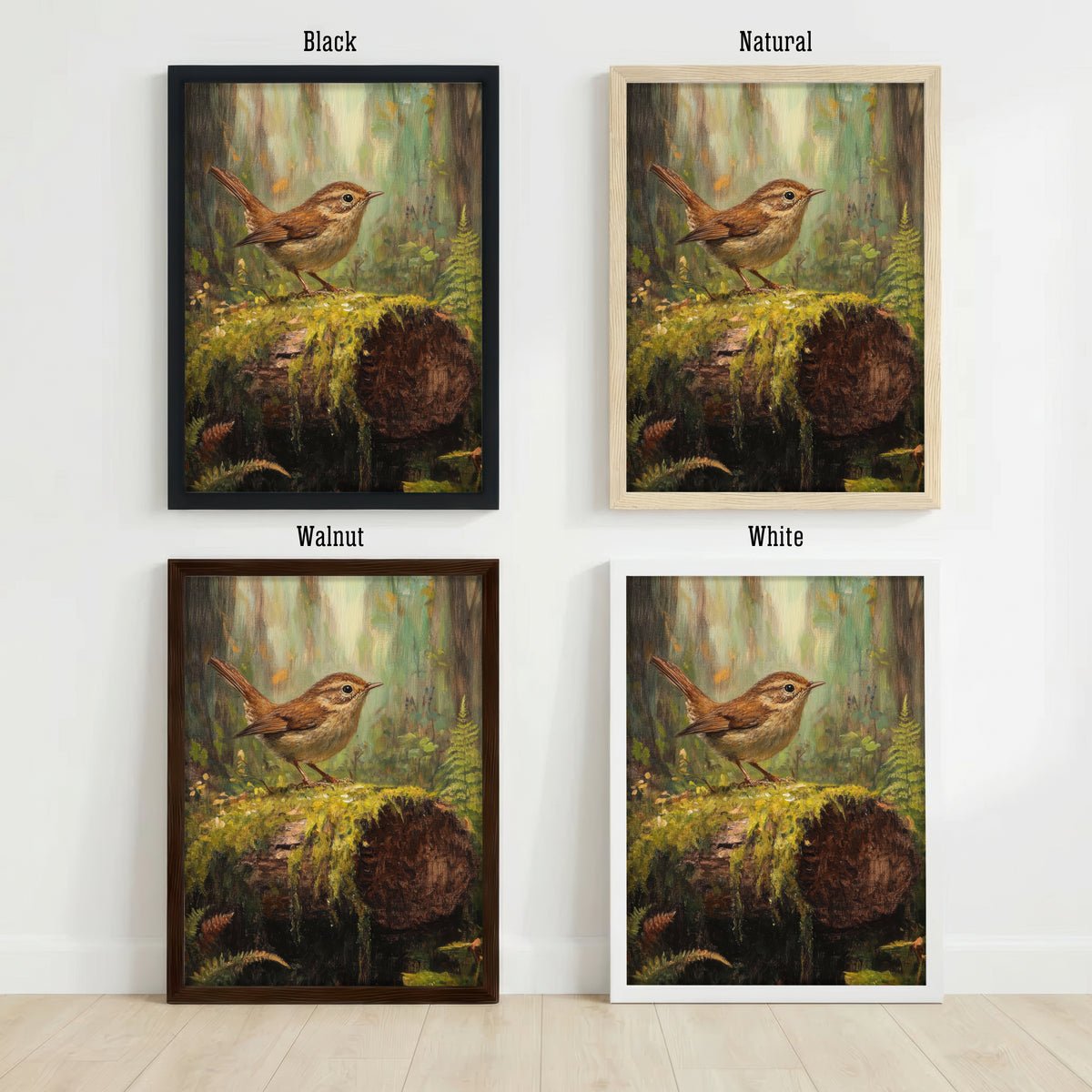 Woodland Wren Painterly Art Print